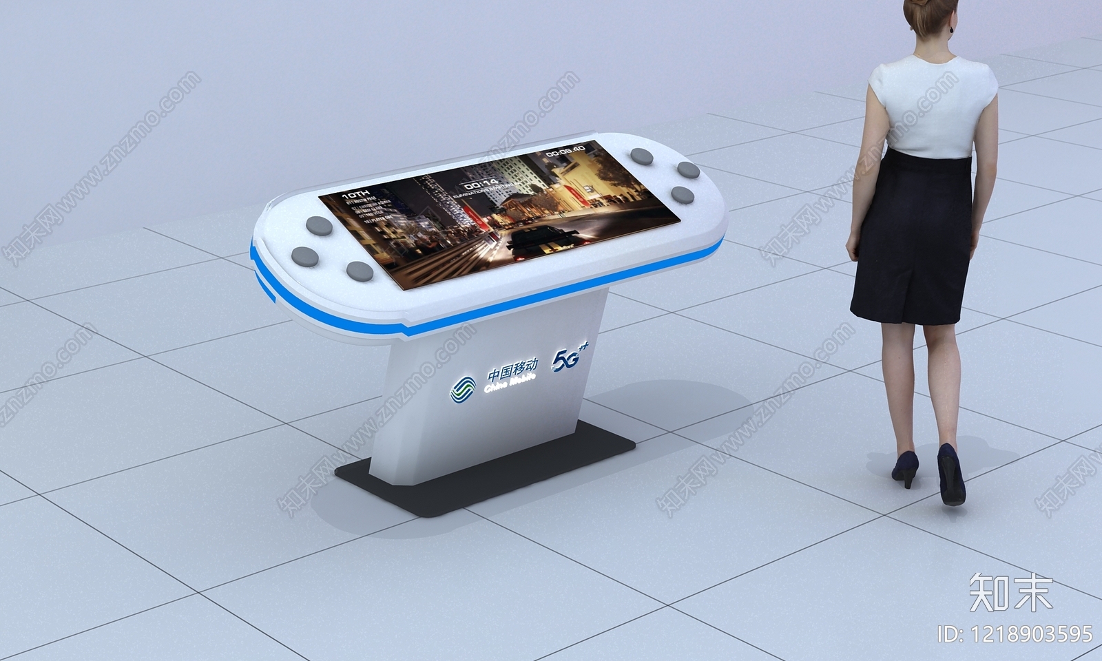 现代简约科技展厅3D模型下载【ID:1218903595】