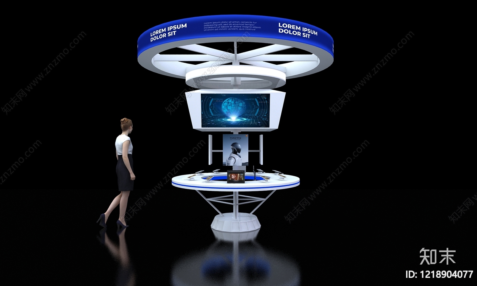 科技风科技展厅3D模型下载【ID:1218904077】