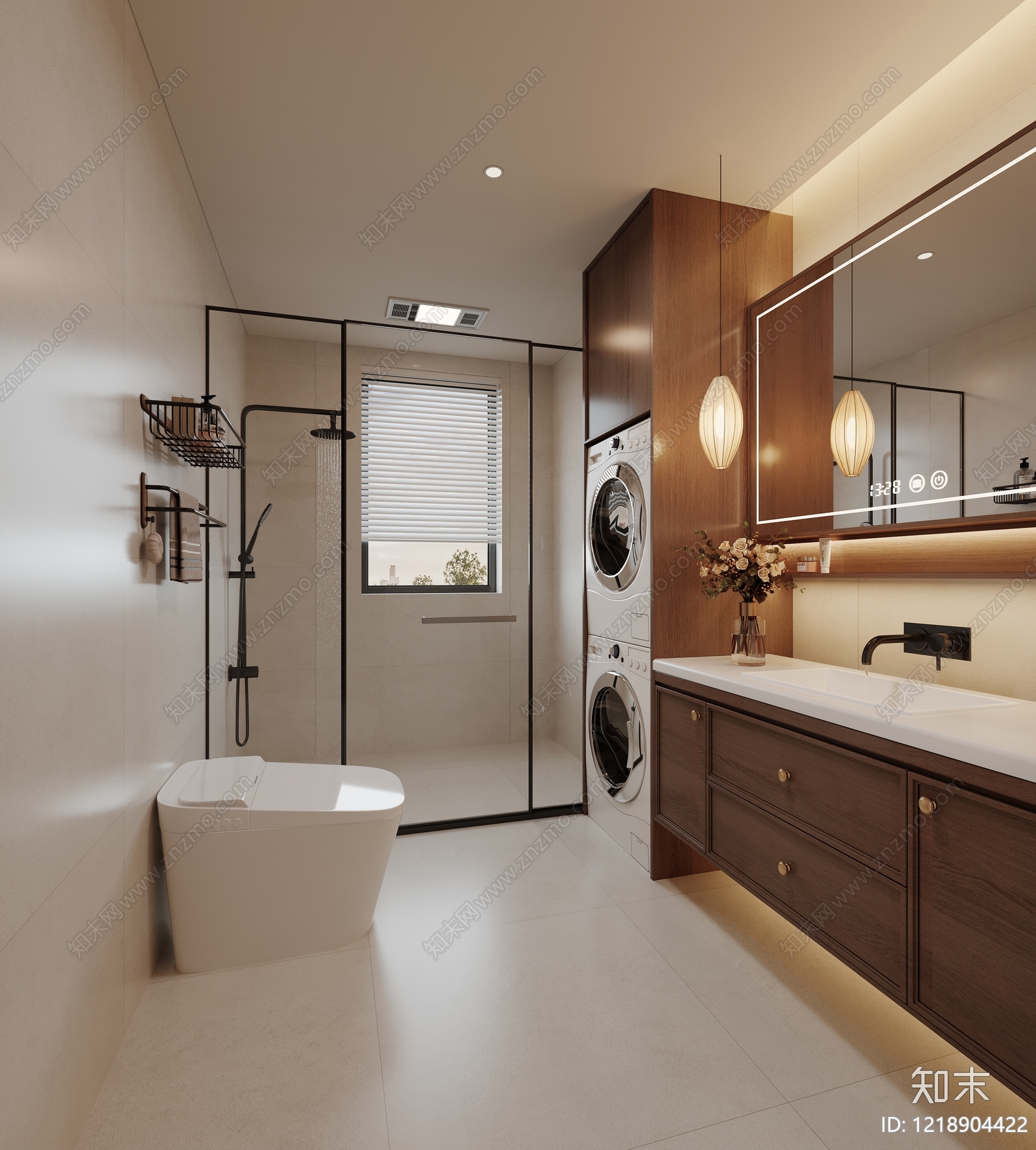 现代简约卫生间3D模型下载【ID:1218904422】
