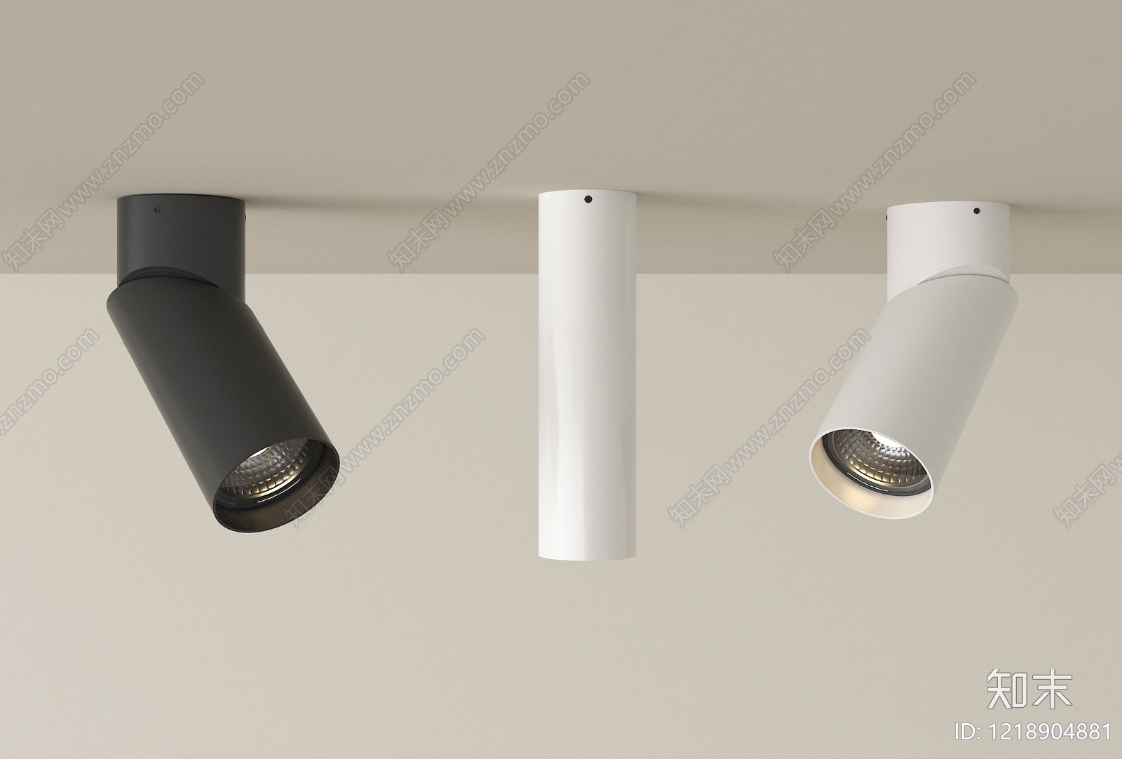 极简筒灯射灯SU模型下载【ID:1218904881】