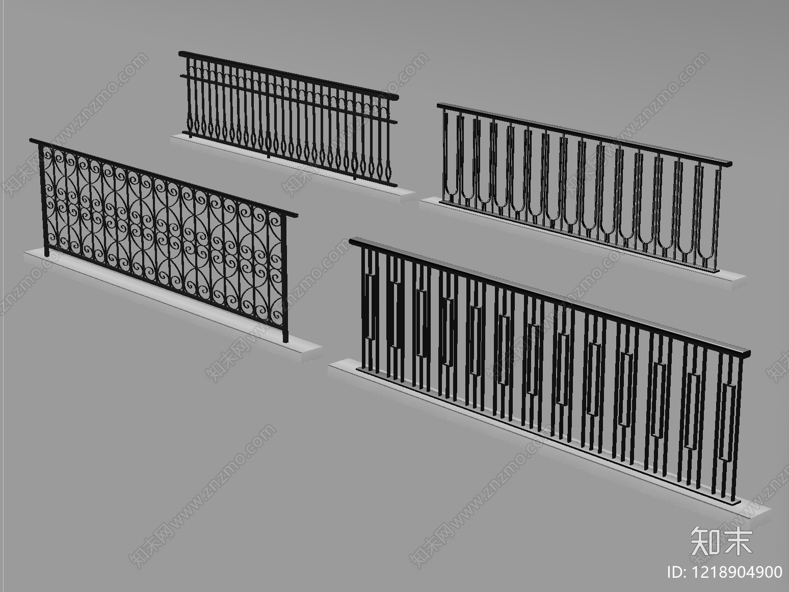 欧式围栏护栏SU模型下载【ID:1218904900】