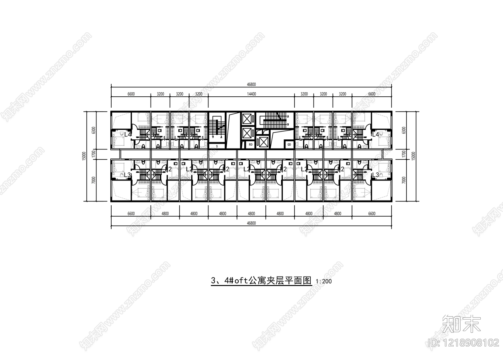 其他居住建筑cad施工图下载【ID:1218908102】