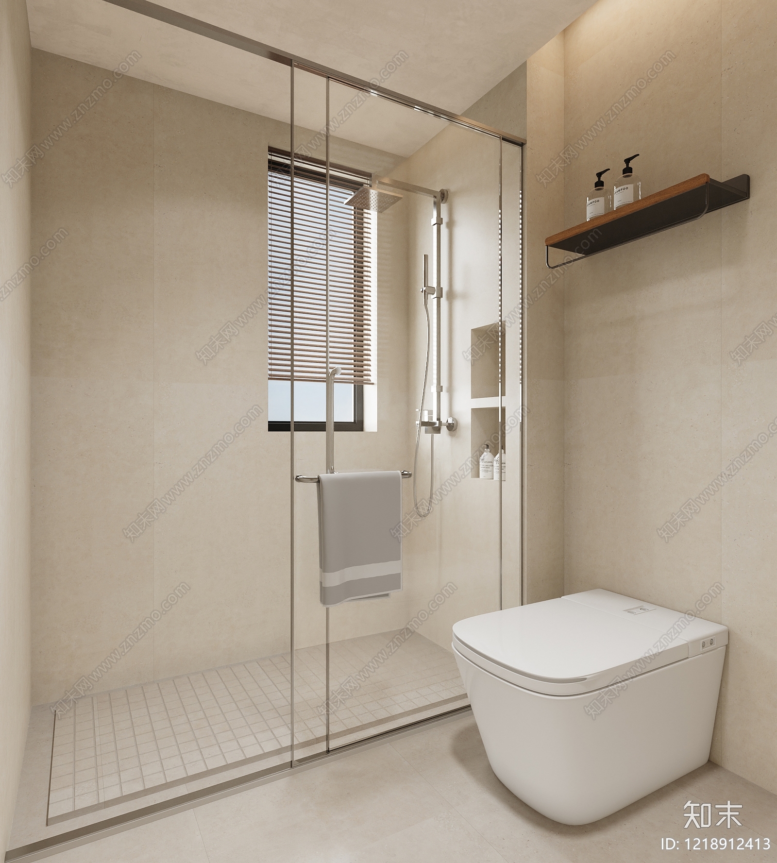 现代简约卫生间3D模型下载【ID:1218912413】