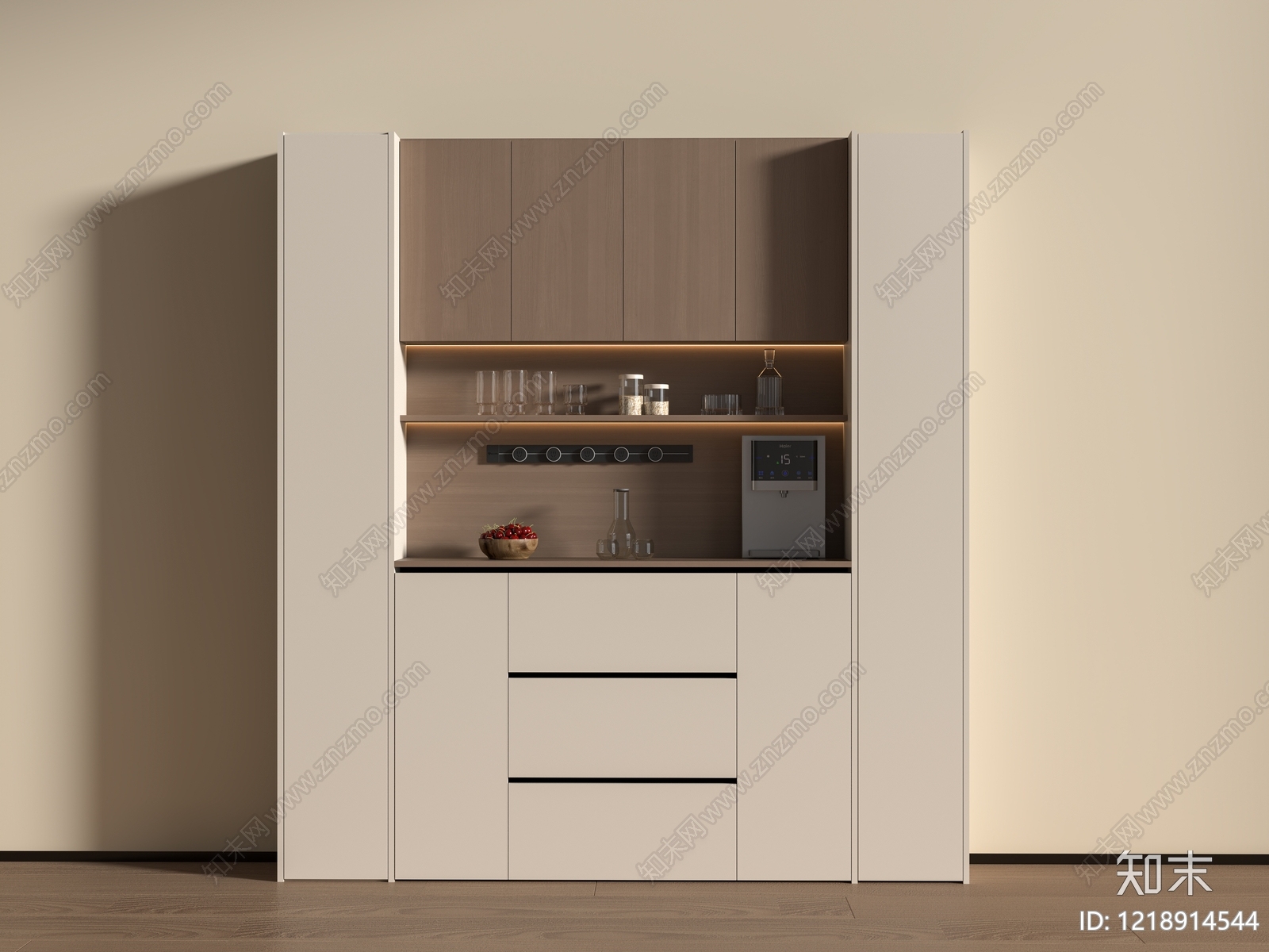 极简酒柜3D模型下载【ID:1218914544】