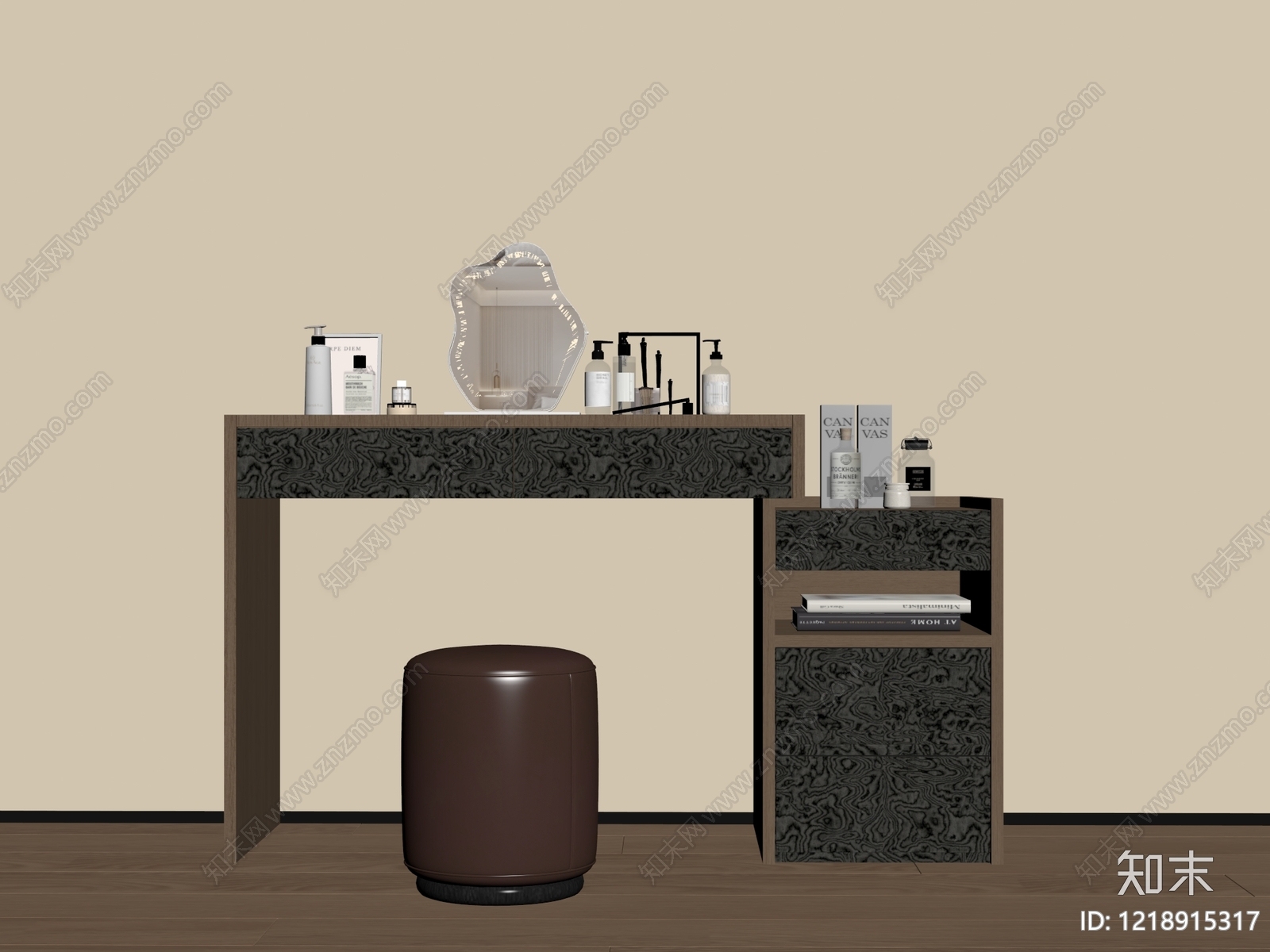 极简梳妆台SU模型下载【ID:1218915317】