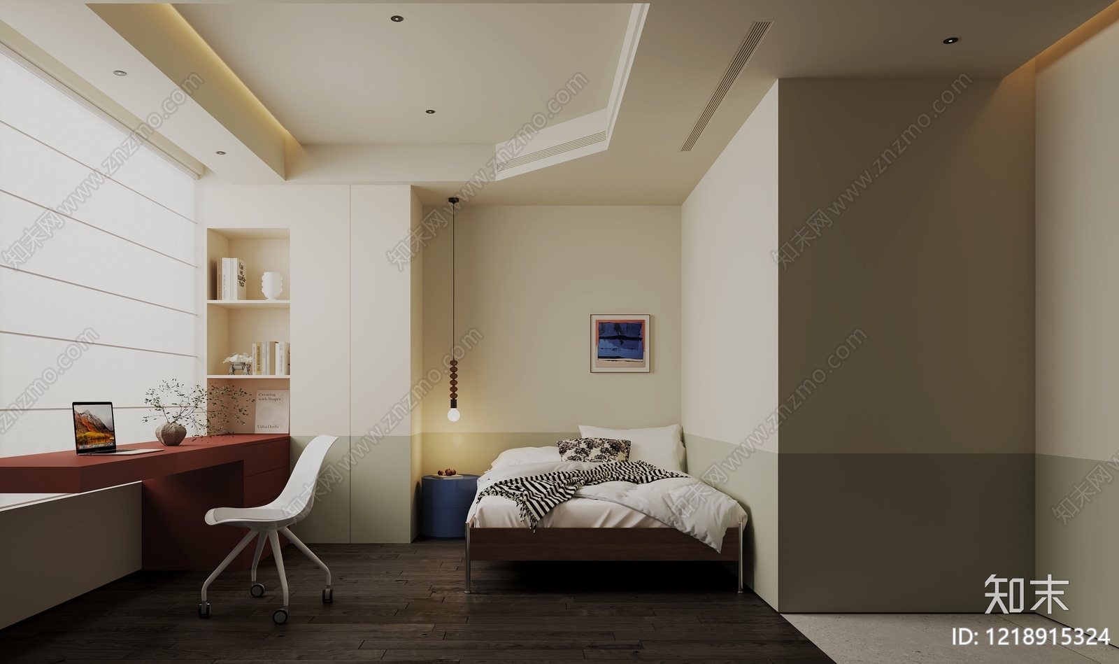 现代简约通用儿童房3D模型下载【ID:1218915324】