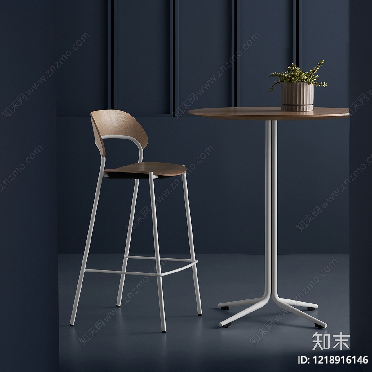 北欧吧椅SU模型下载【ID:1218916146】