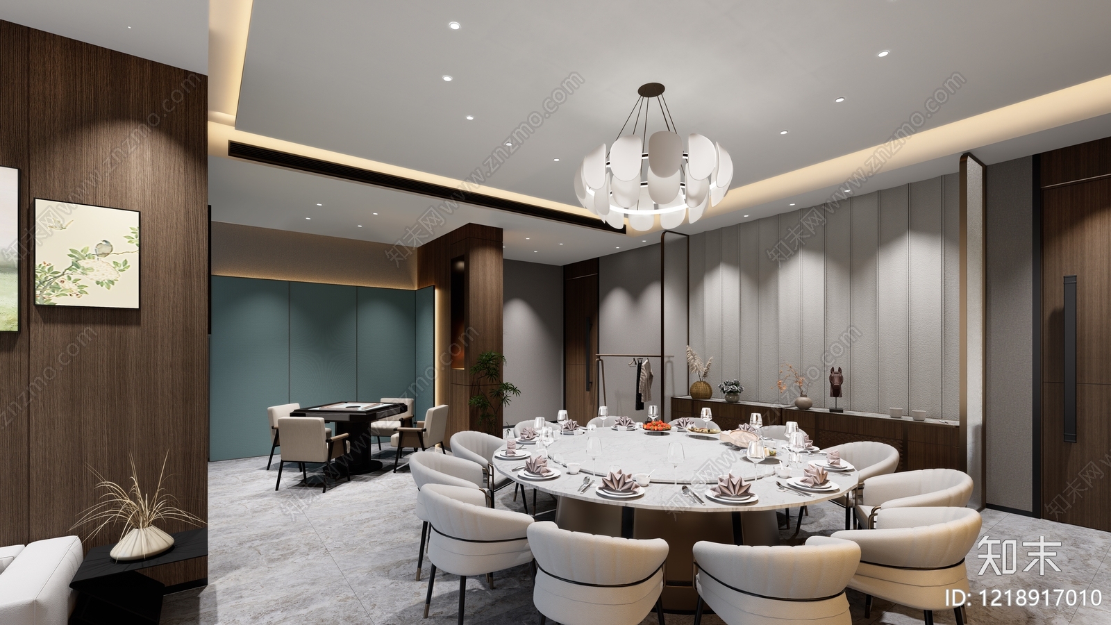 现代简约其他酒店空间SU模型下载【ID:1218917010】