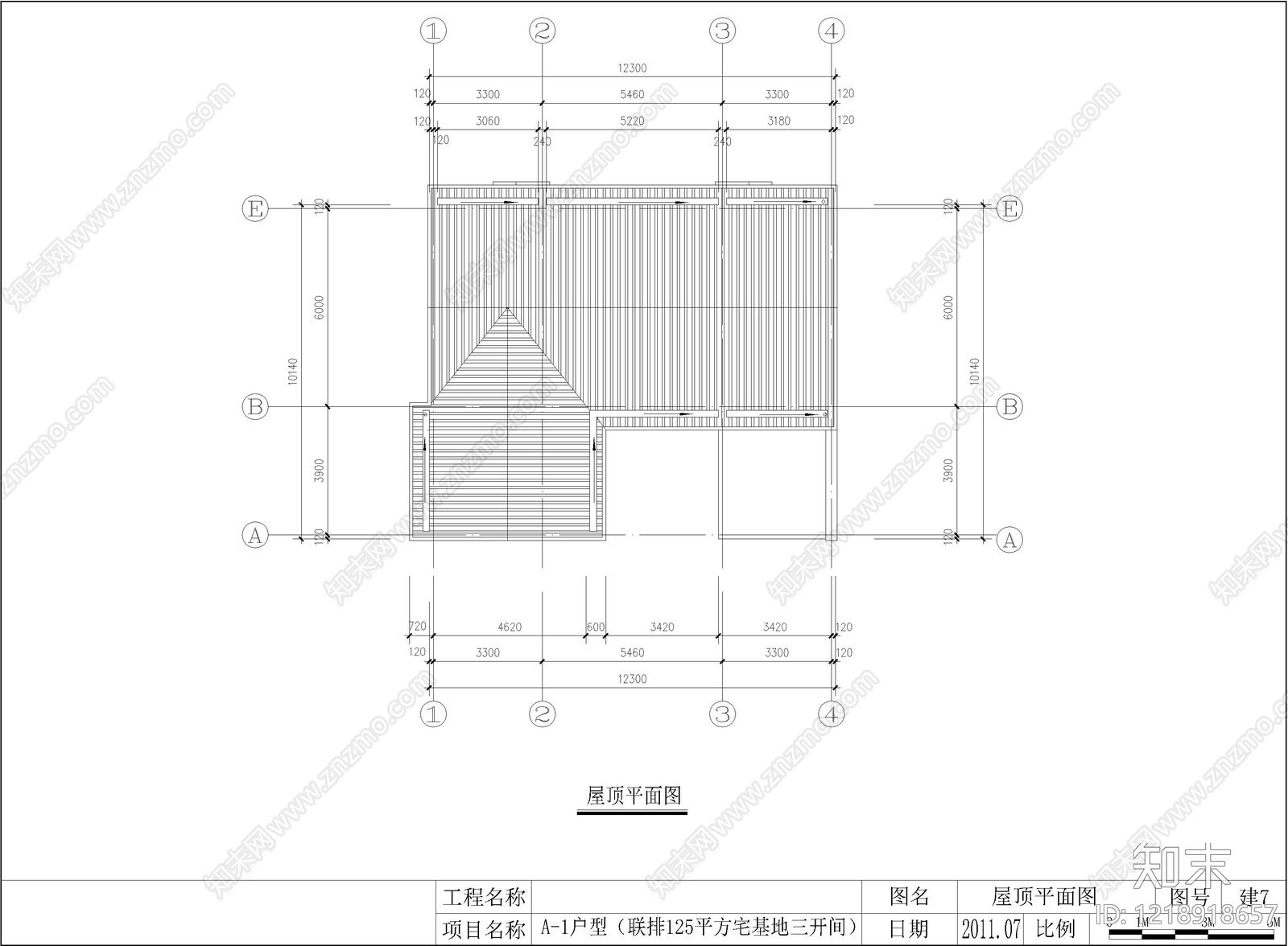 别墅建筑cad施工图下载【ID:1218918657】