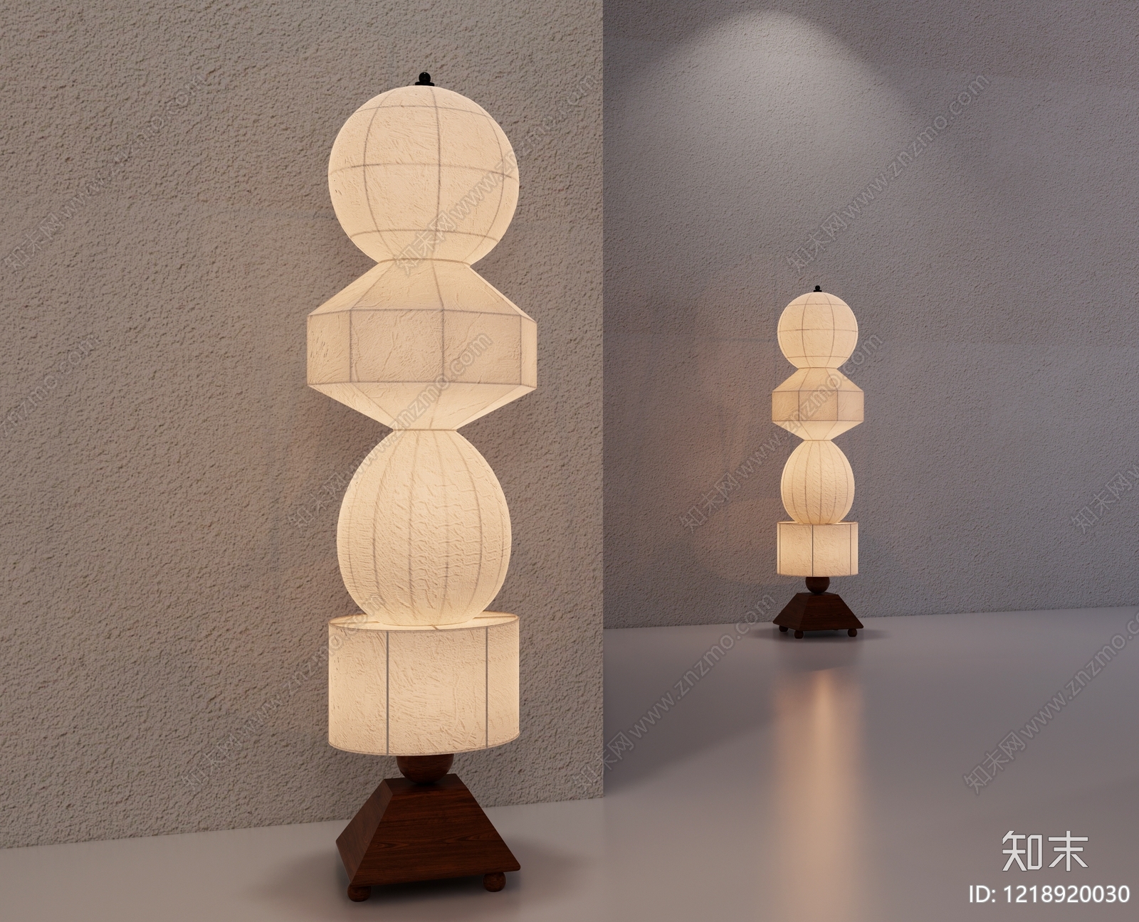侘寂落地灯3D模型下载【ID:1218920030】