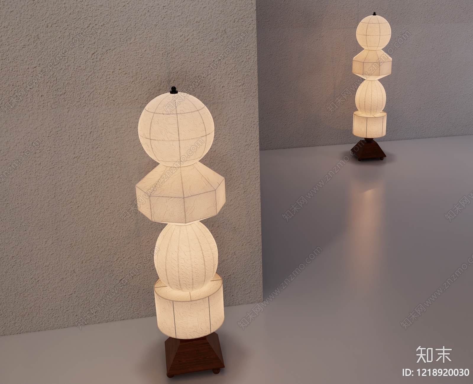 侘寂落地灯3D模型下载【ID:1218920030】