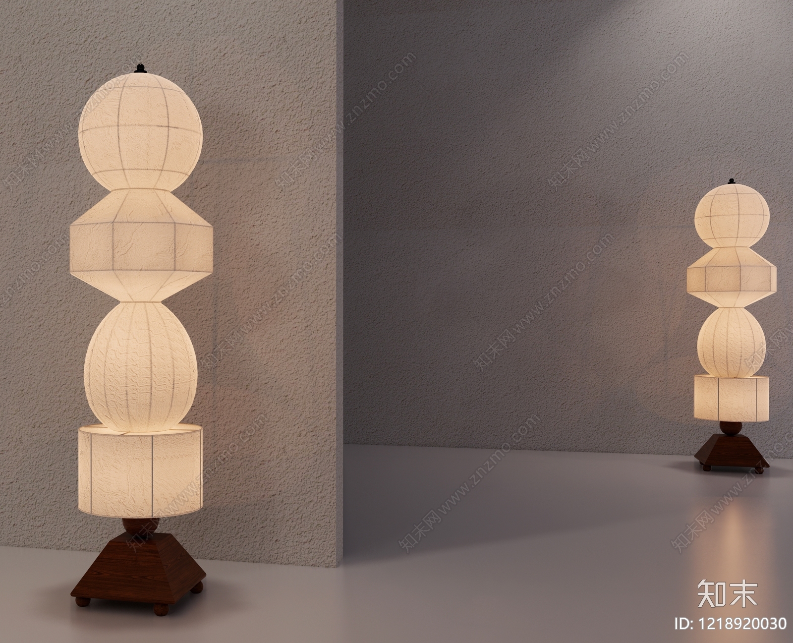 侘寂落地灯3D模型下载【ID:1218920030】