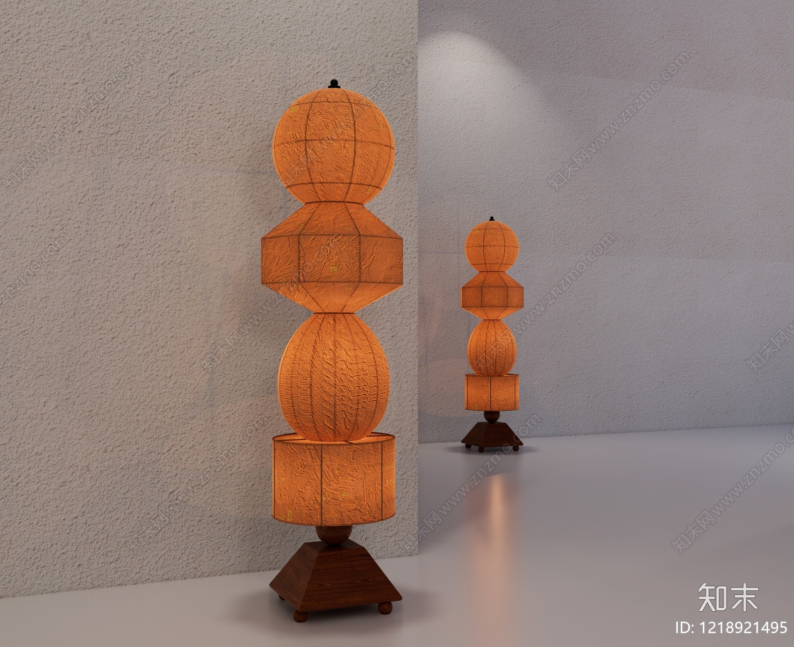 日式落地灯3D模型下载【ID:1218921495】