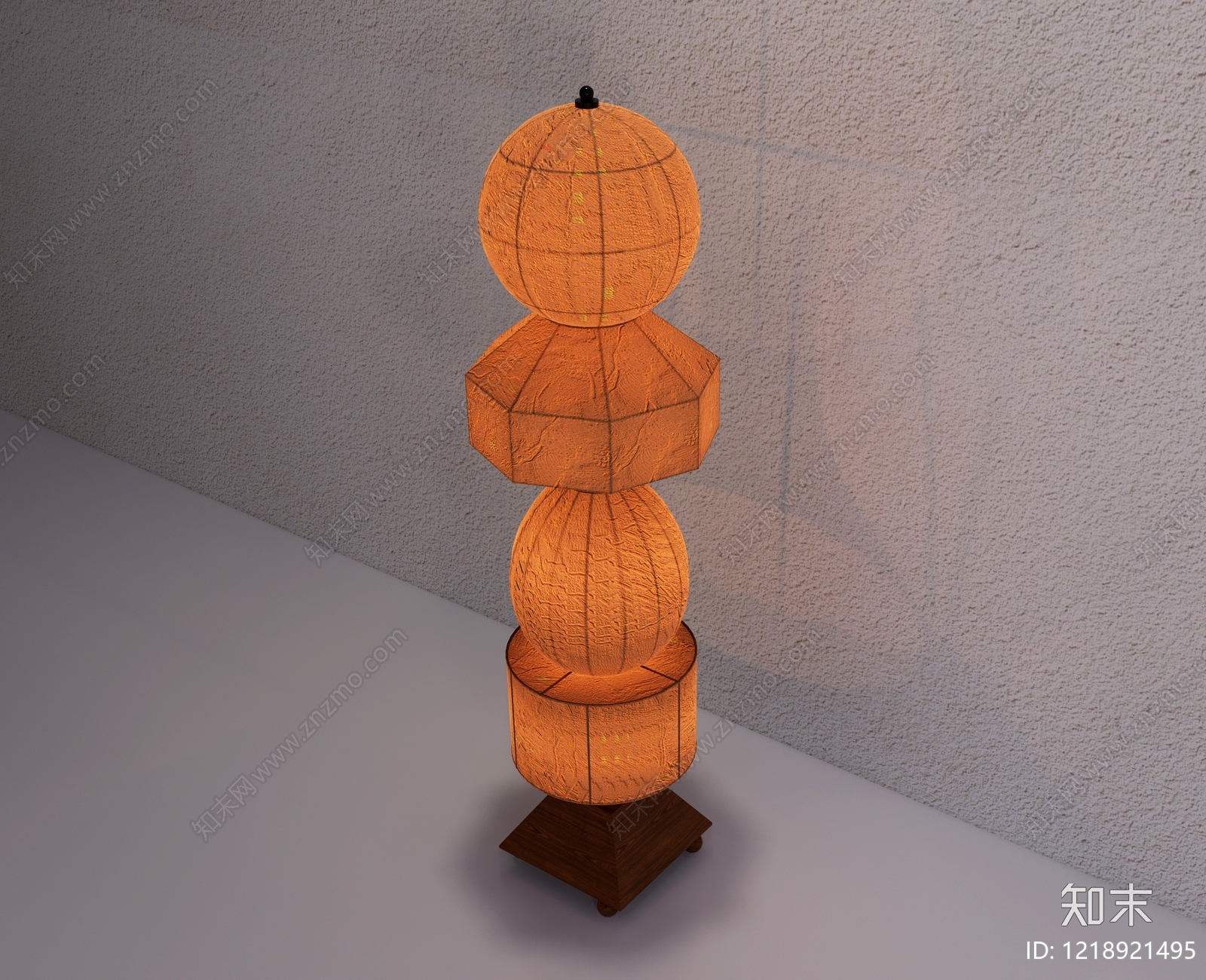 日式落地灯3D模型下载【ID:1218921495】