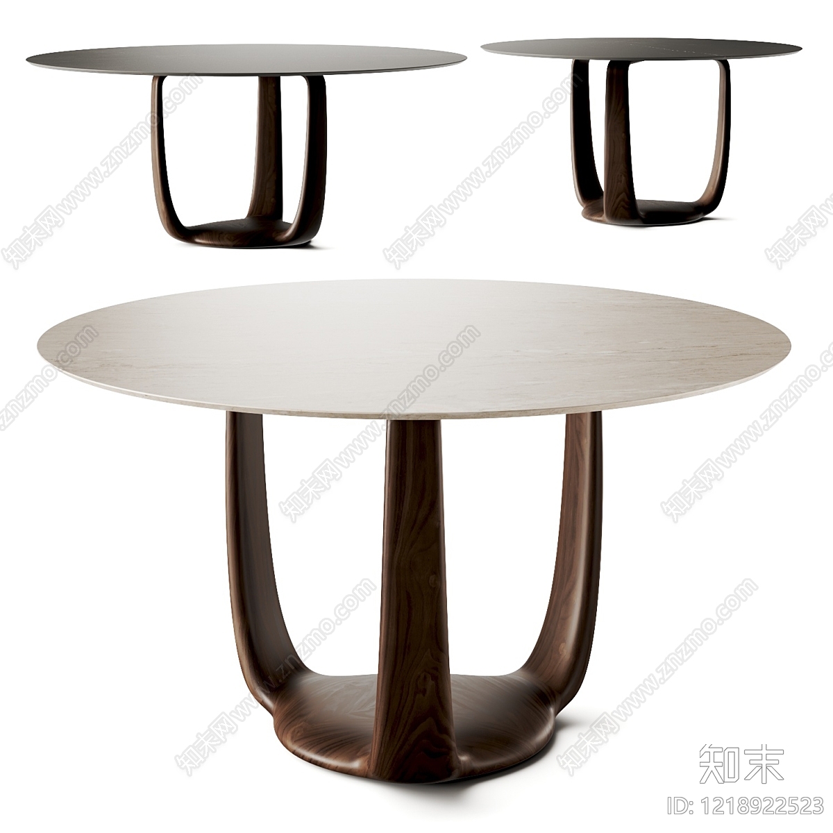 现代简约餐桌3D模型下载【ID:1218922523】