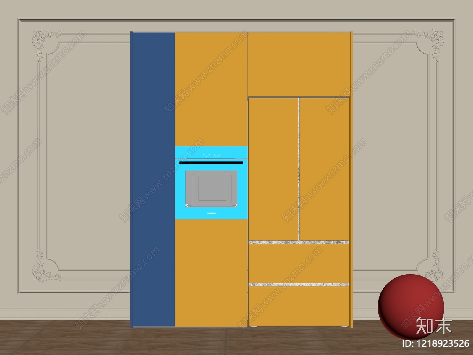 现代简约橱柜SU模型下载【ID:1218923526】