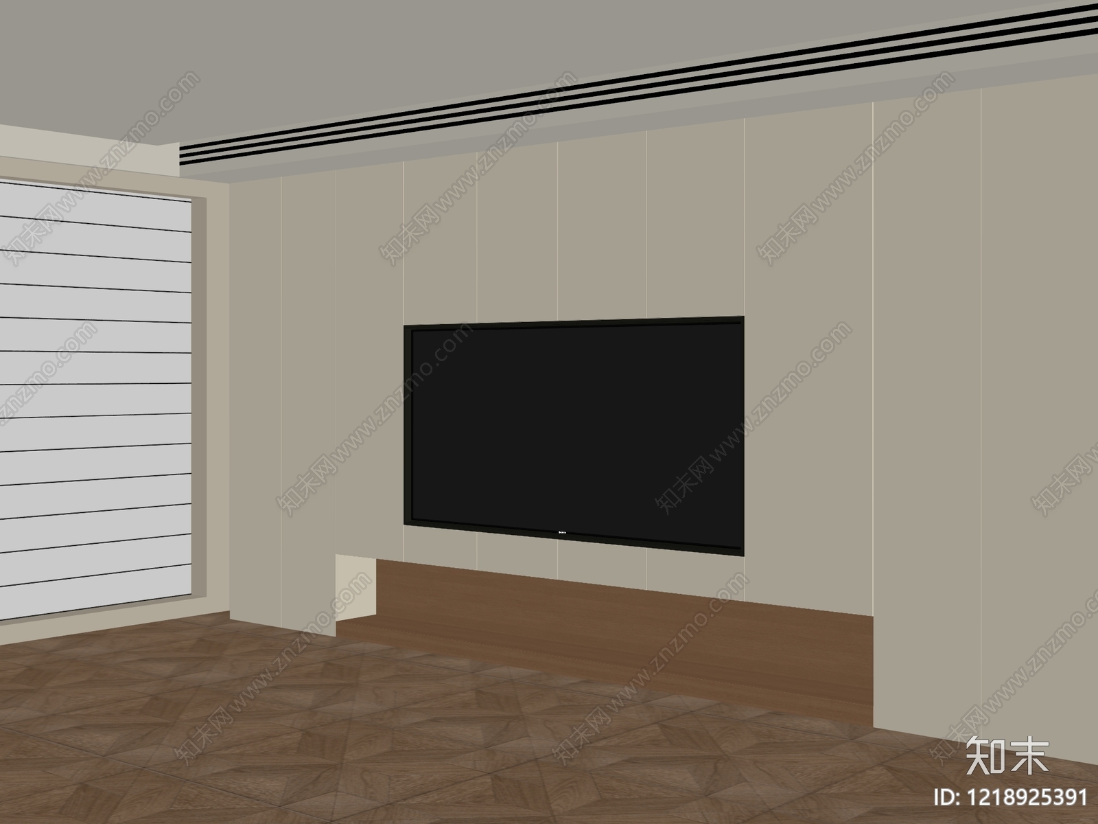 现代背景墙SU模型下载【ID:1218925391】
