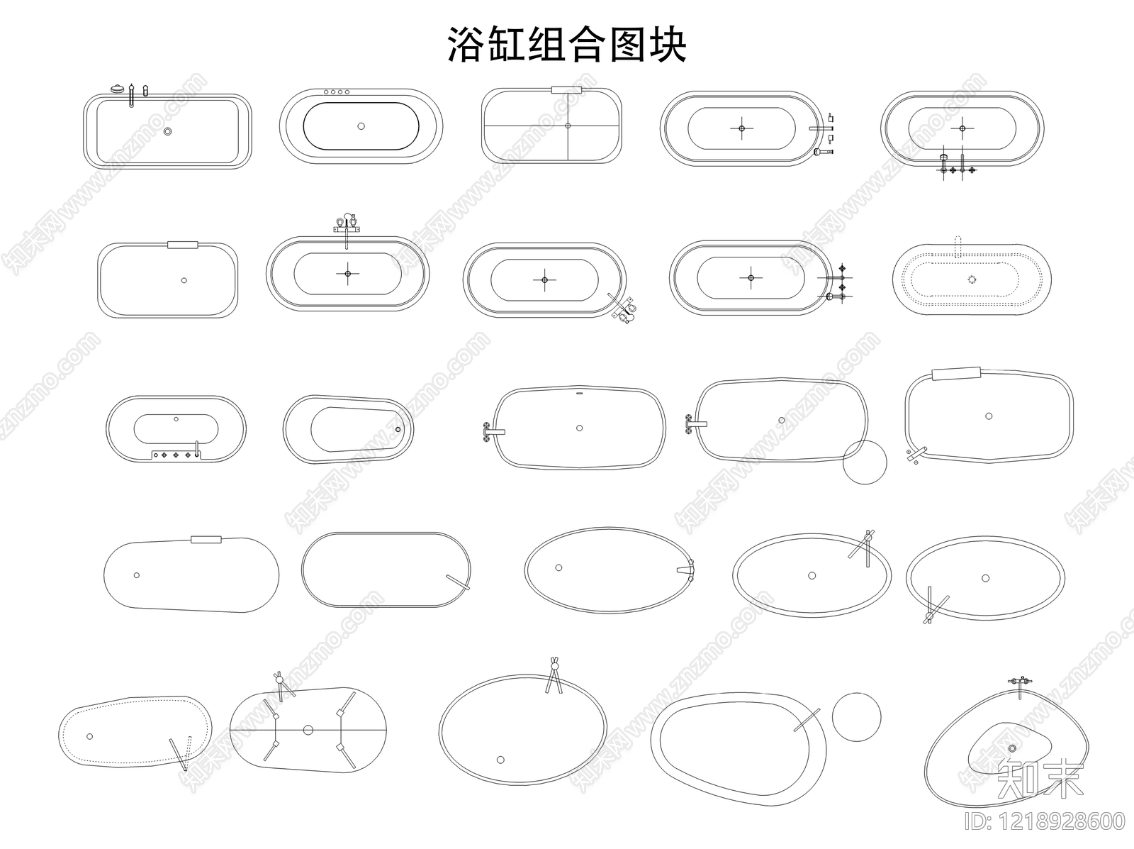卫浴设施CAD图纸