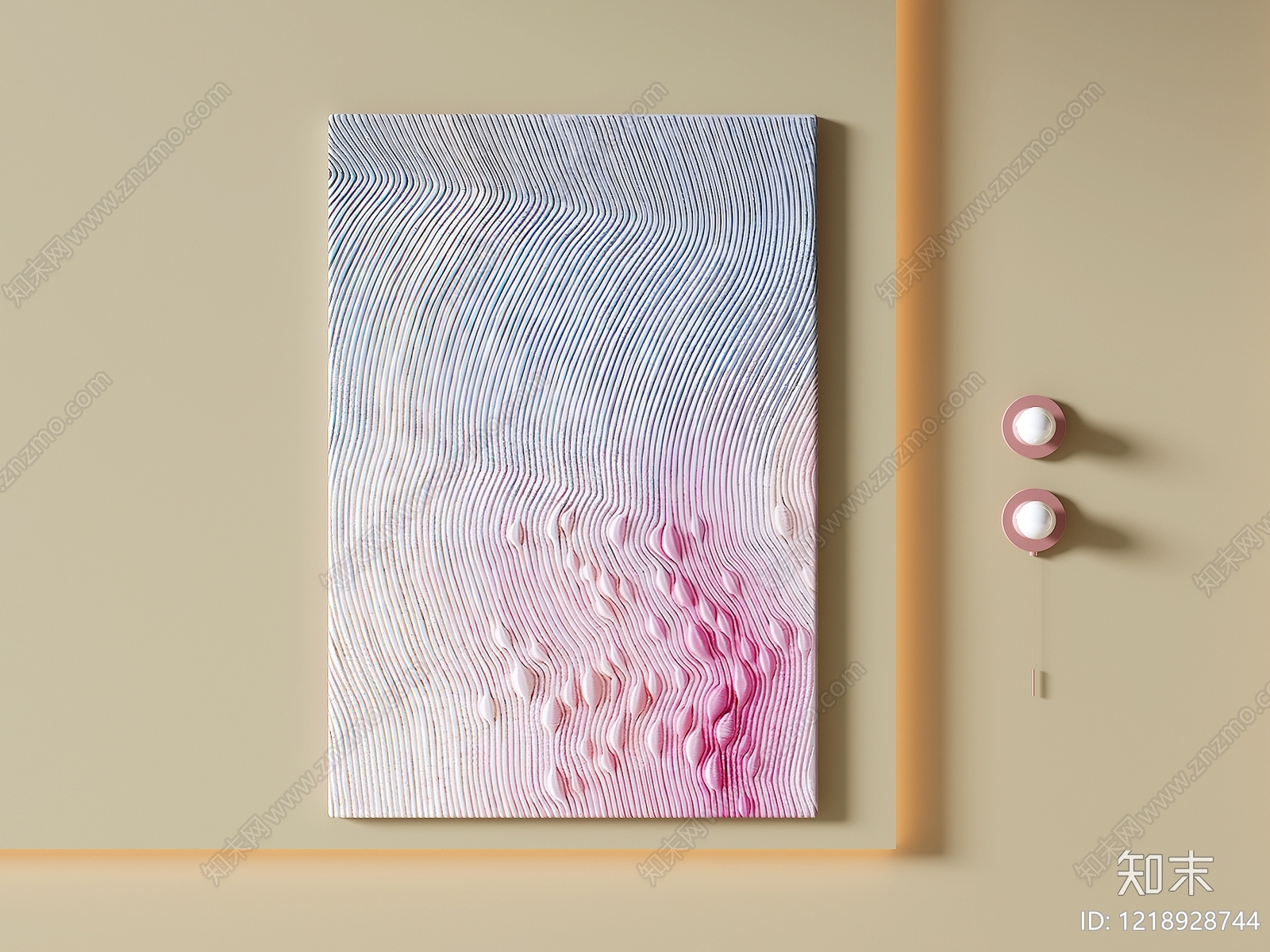 极简抽象挂画3D模型下载【ID:1218928744】