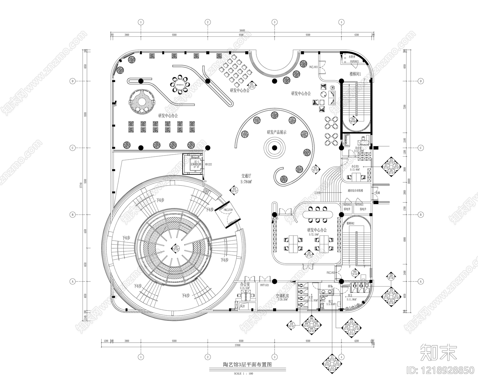 其他工装空间cad施工图下载【ID:1218928850】