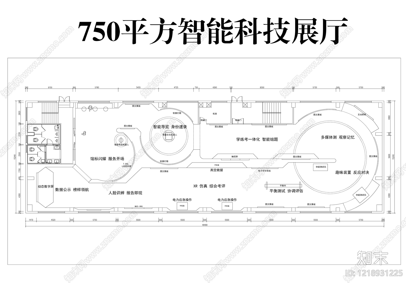 现代科技展厅CAD图纸
