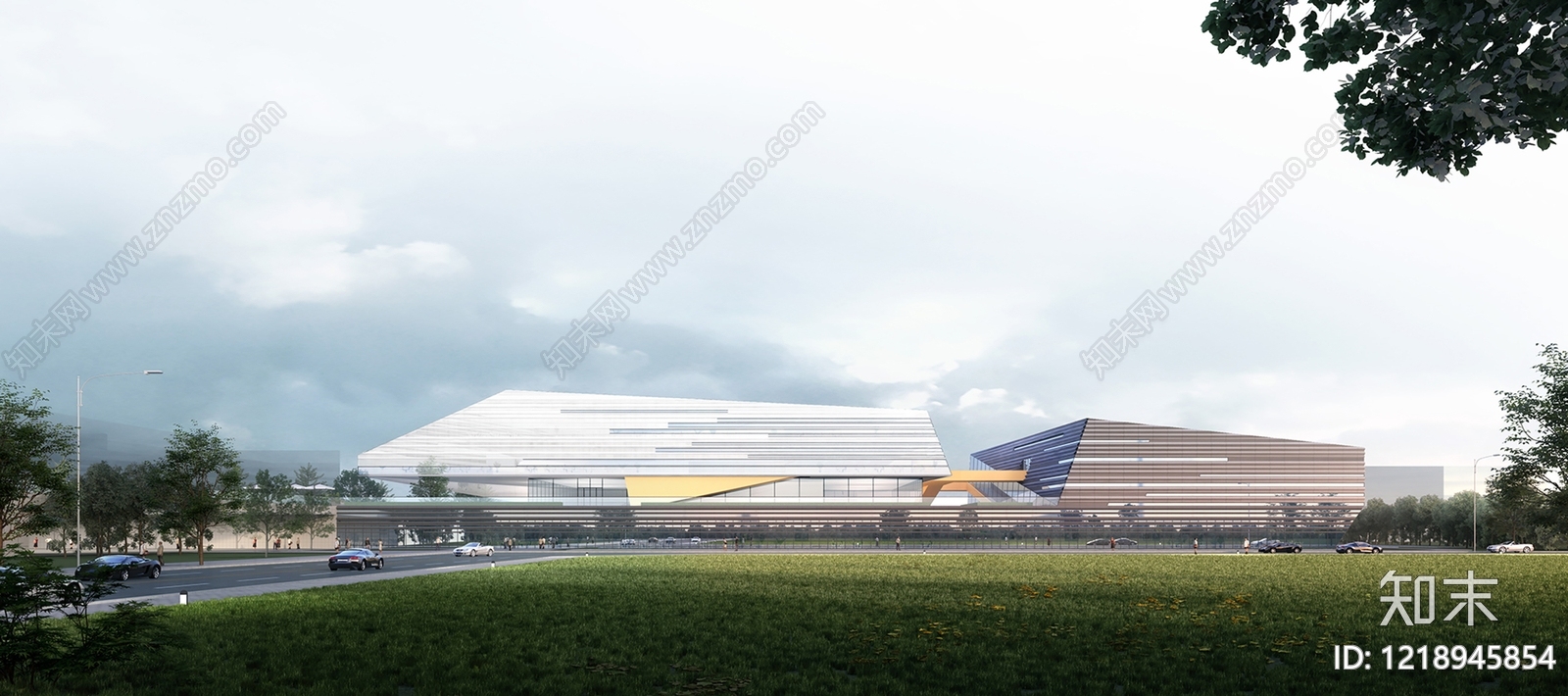 现代主义艺术风格建筑3D模型下载【ID:1218945854】