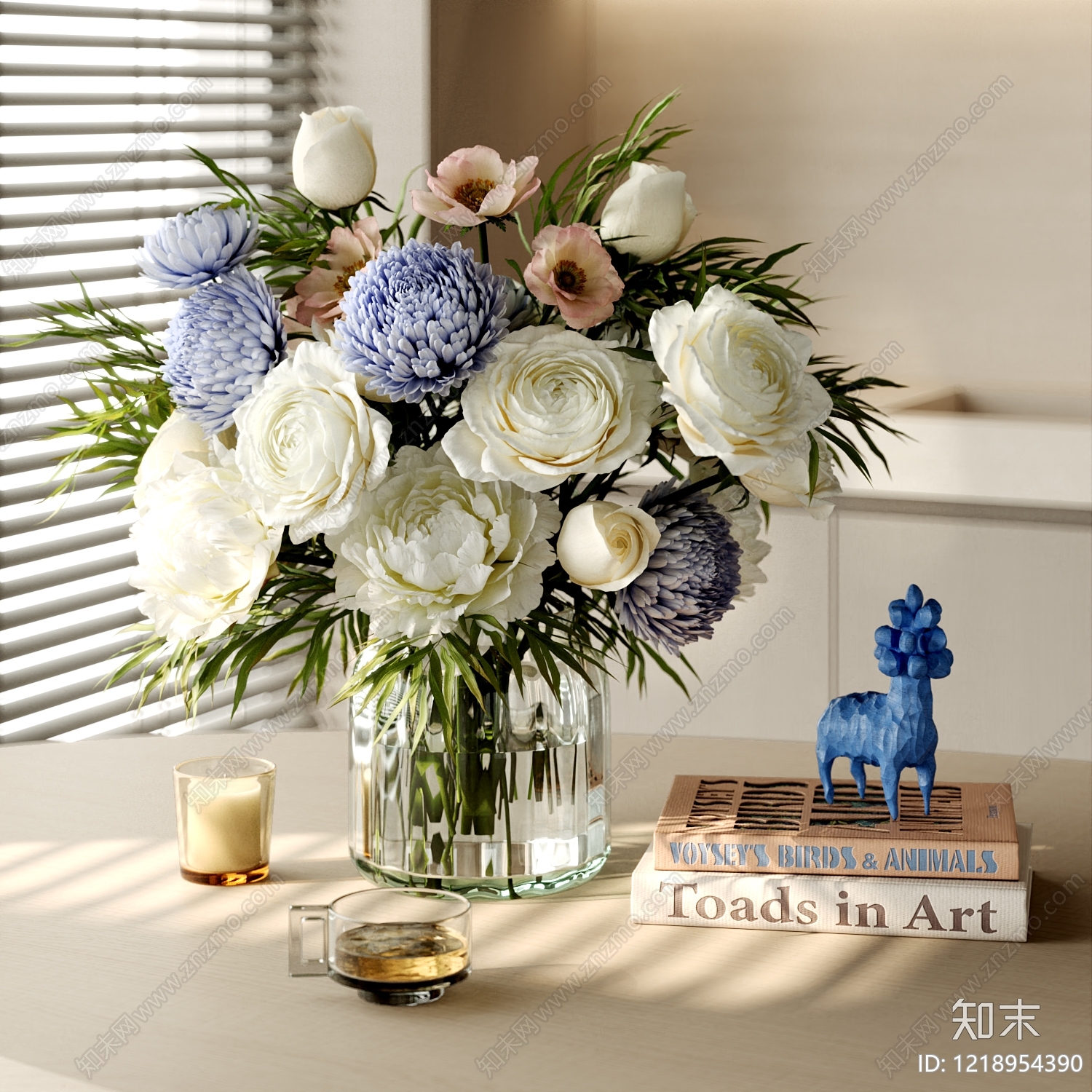 奶油风花艺SU模型下载【ID:1218954390】