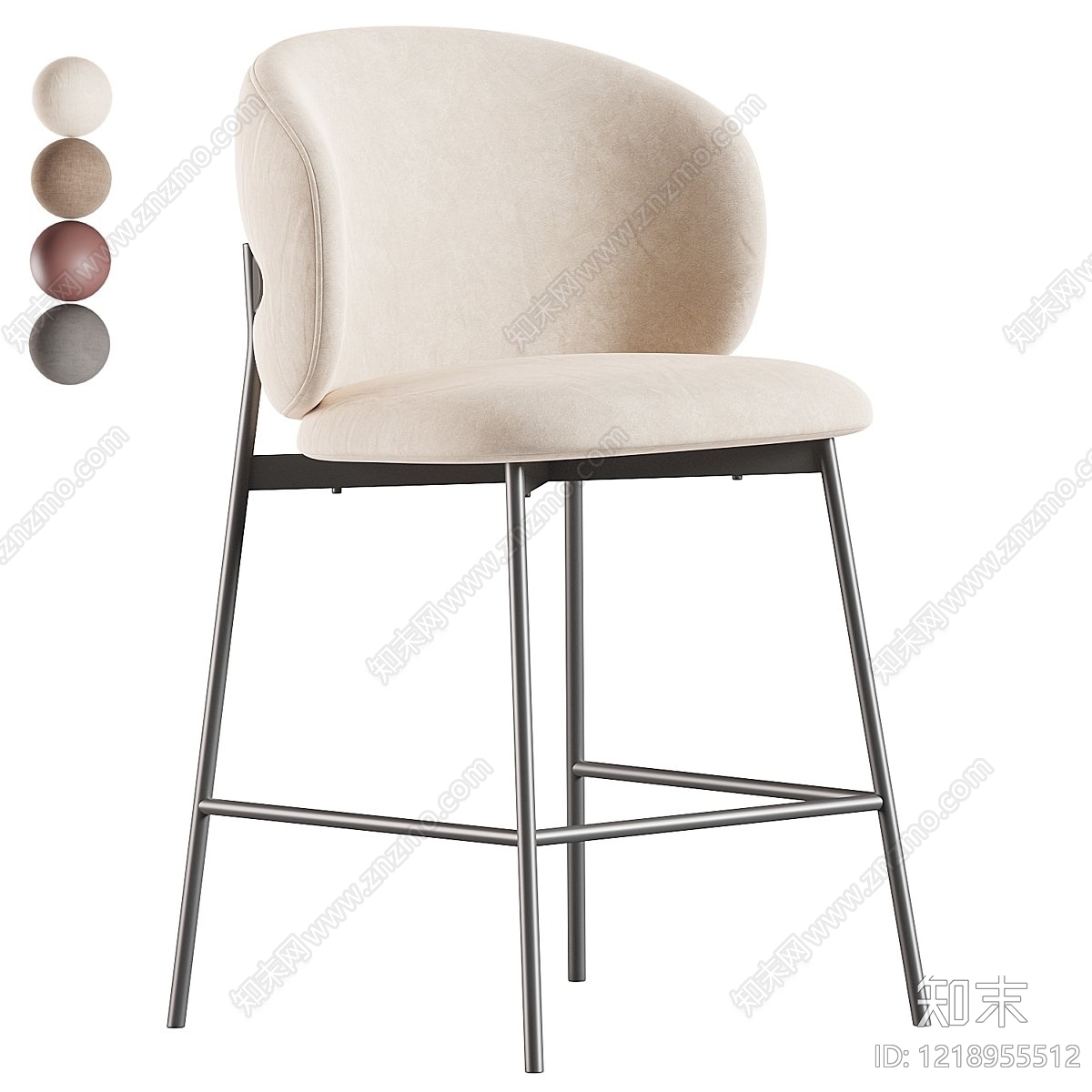 现代简约吧椅3D模型下载【ID:1218955512】