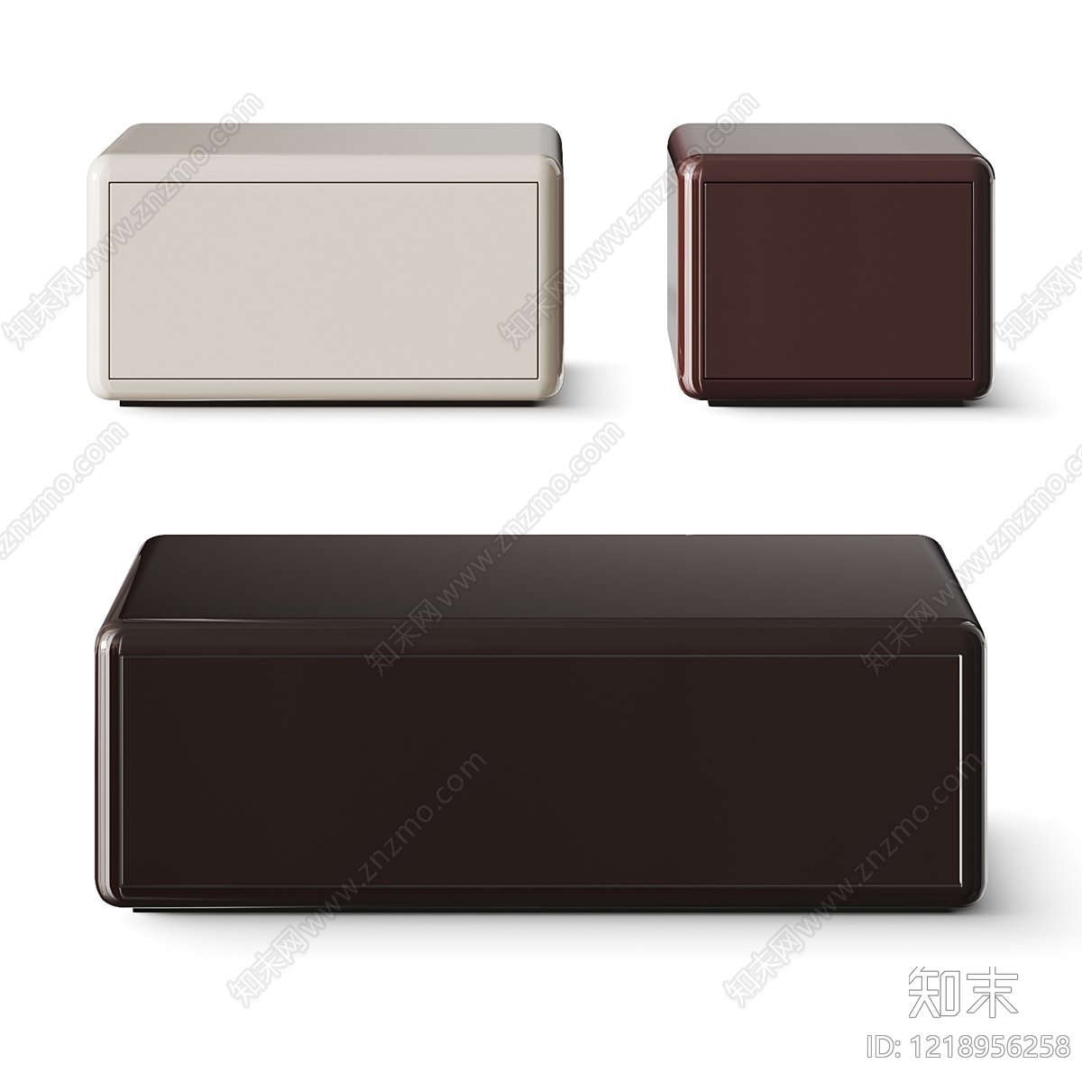 极简床头柜3D模型下载【ID:1218956258】