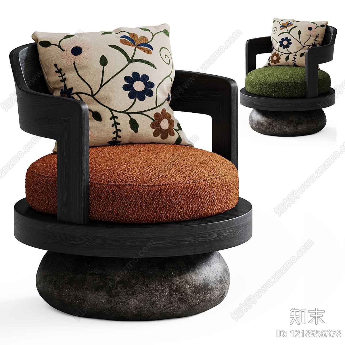 侘寂休闲椅3D模型下载【ID:1218956378】