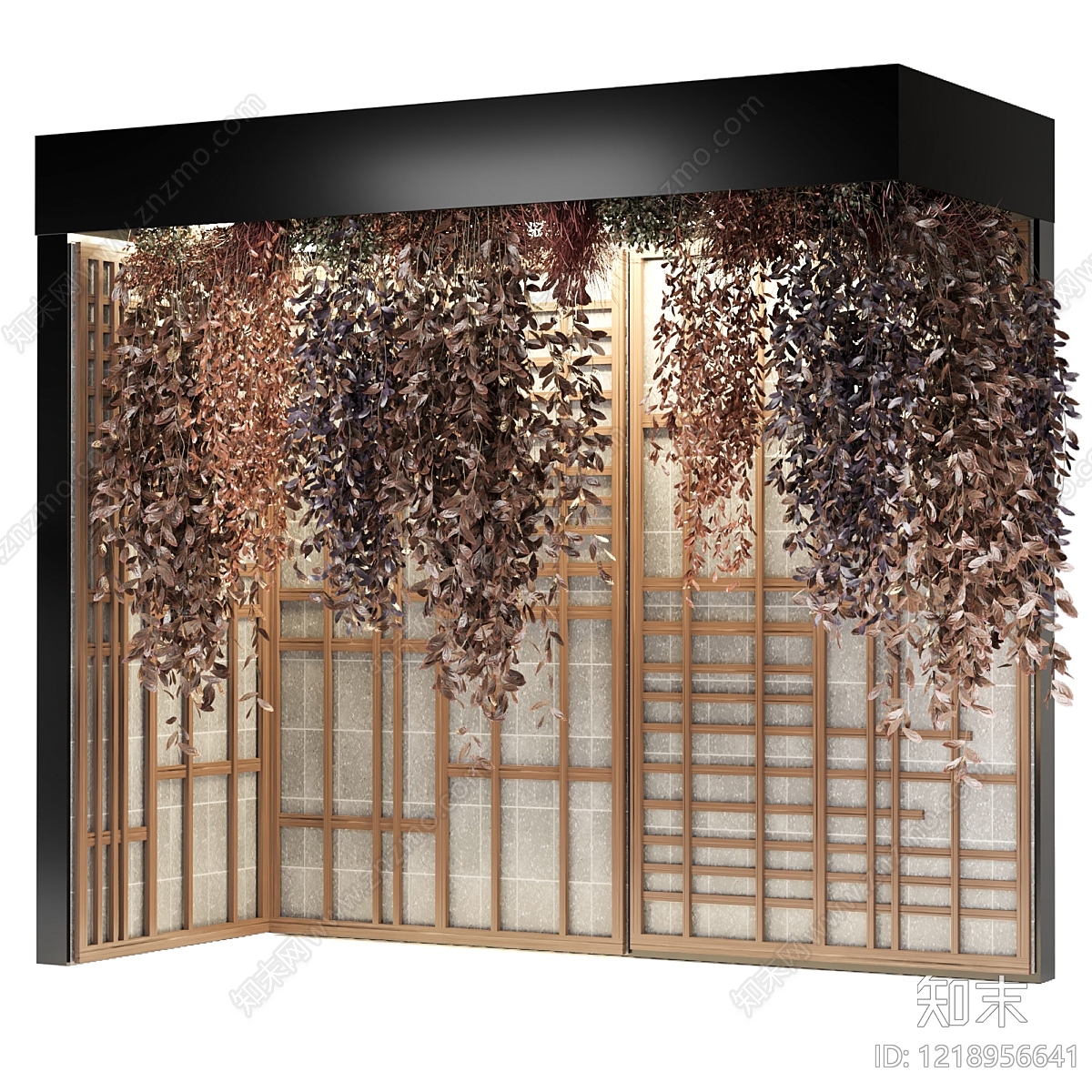 日式橱窗3D模型渲染效果图