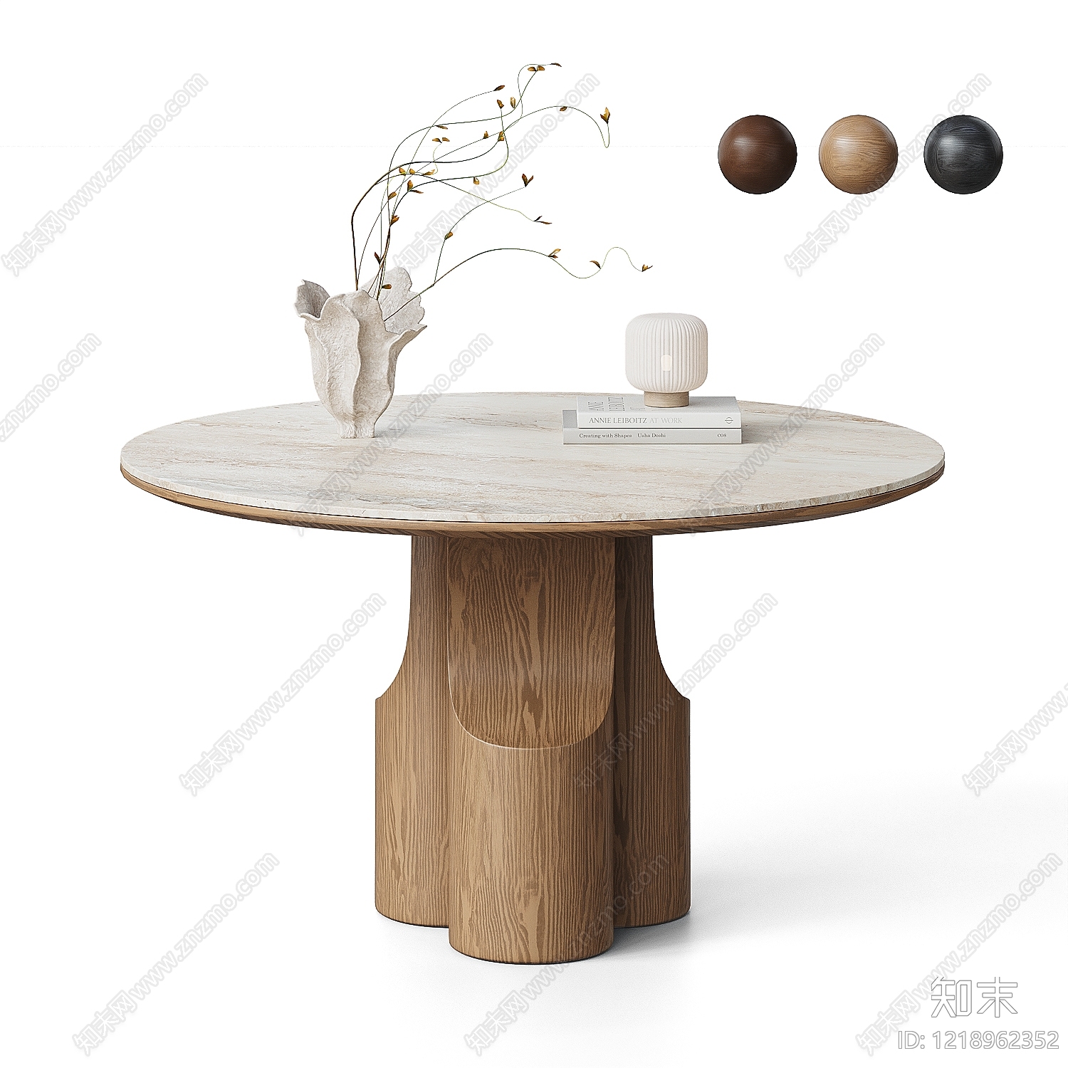 侘寂餐桌3D模型下载【ID:1218962352】