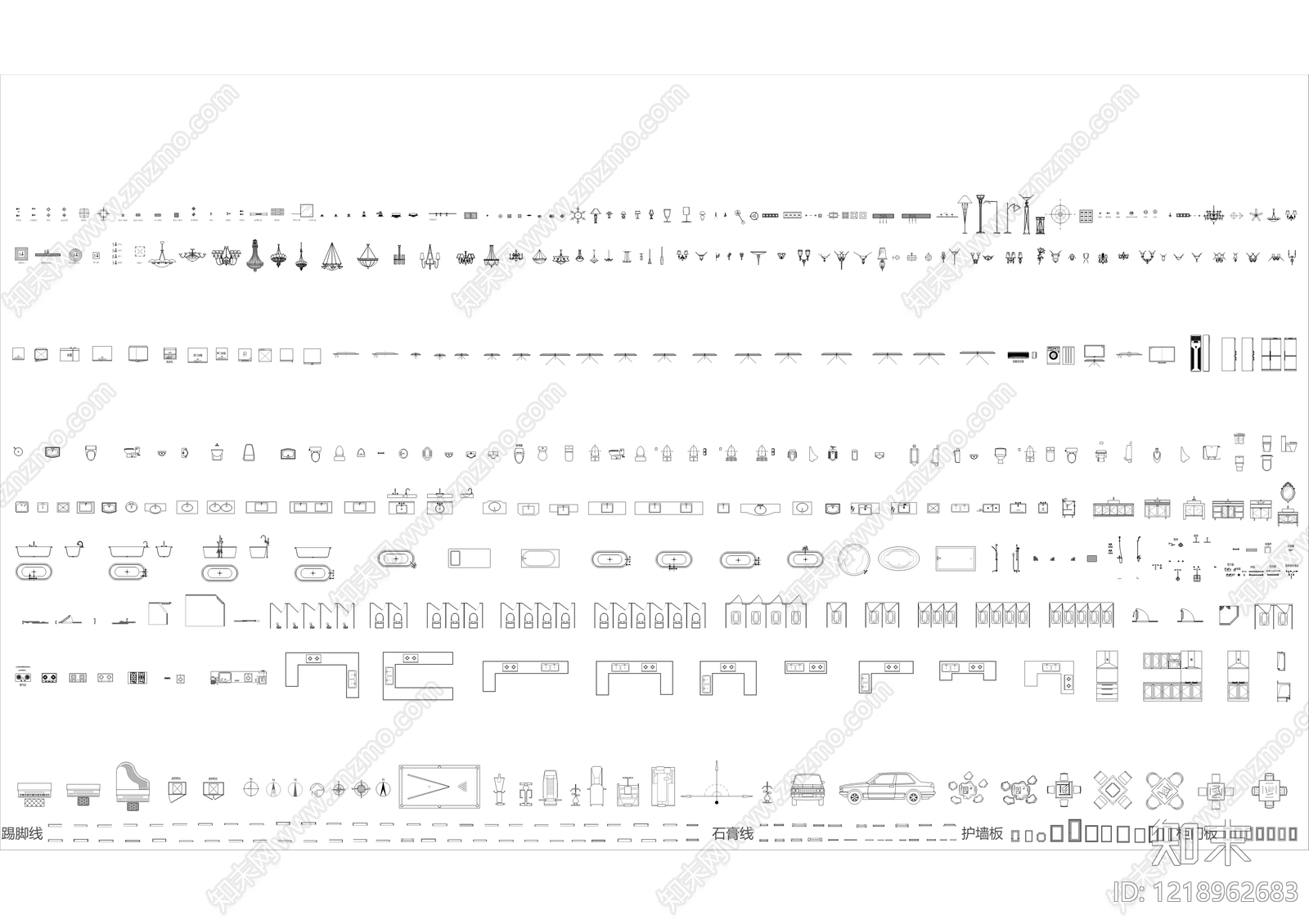 家具图库CAD图纸