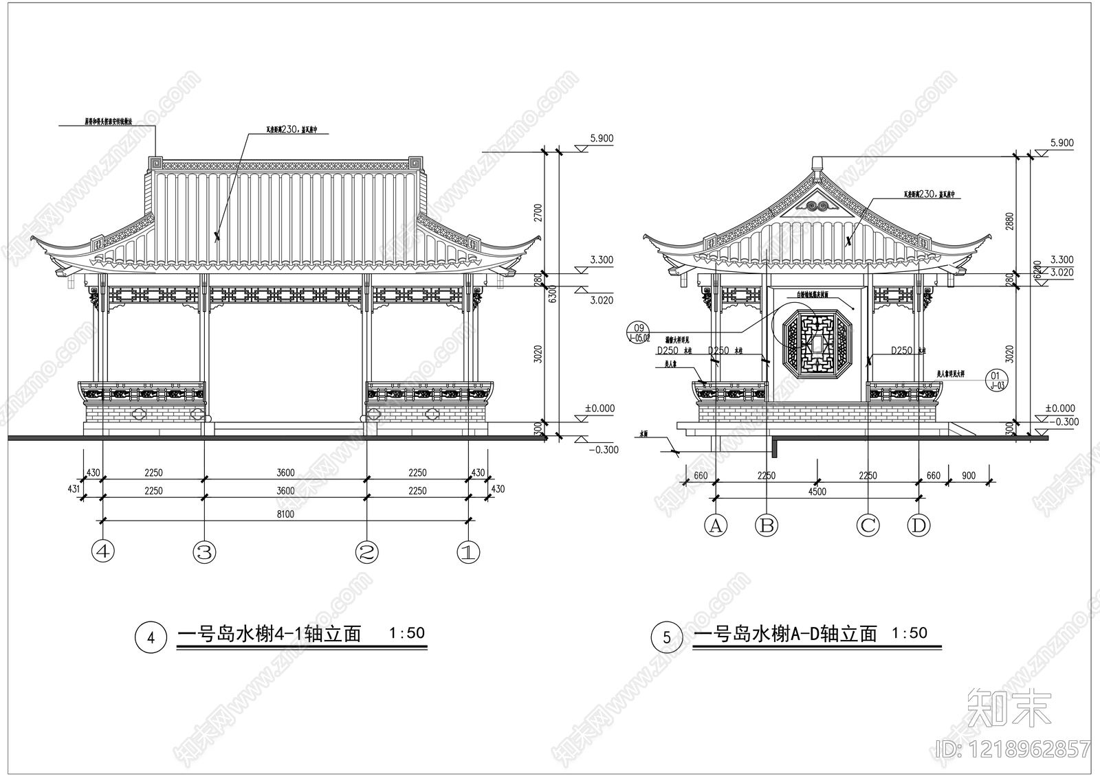 亭子CAD图纸