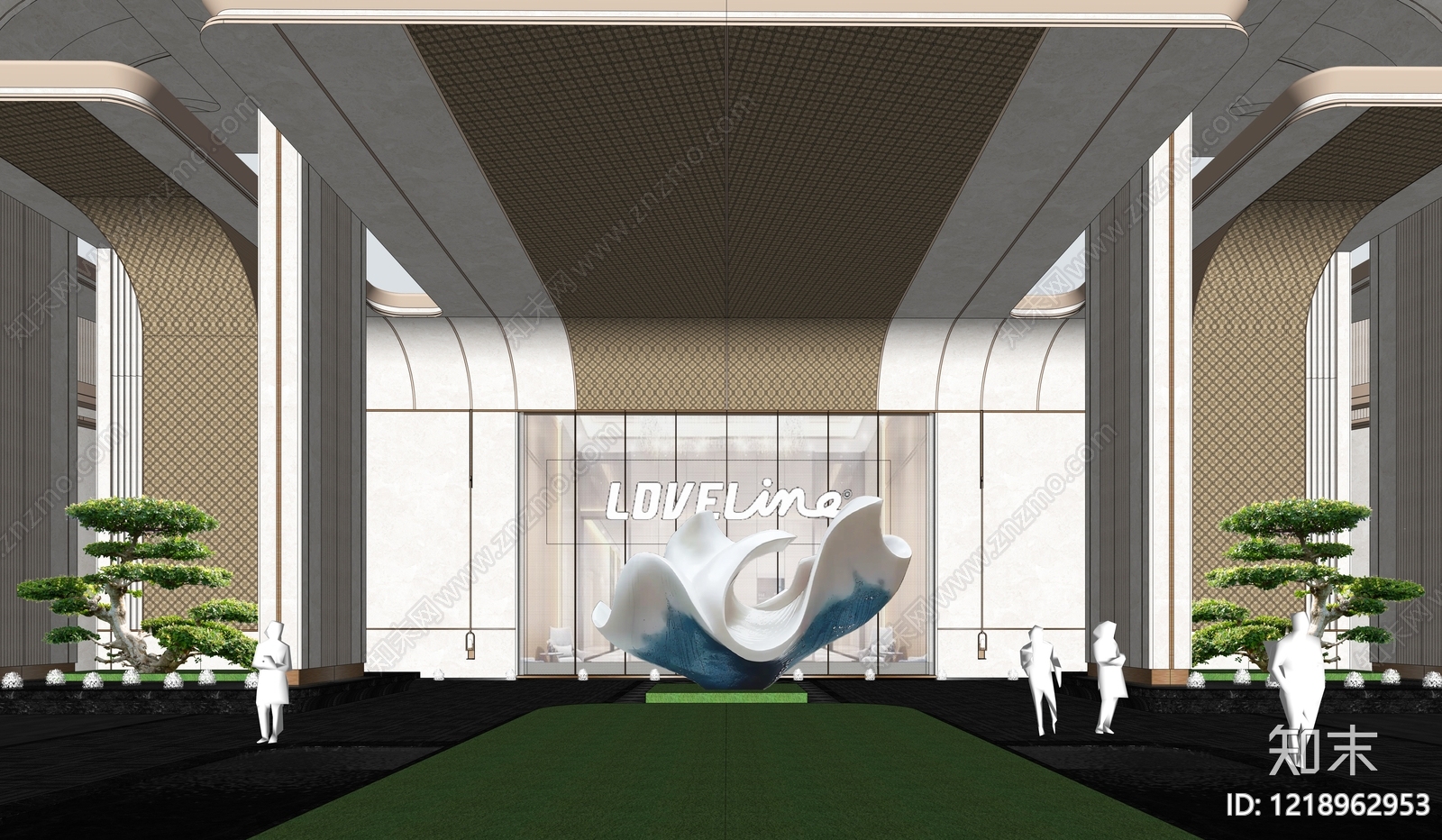 新中式小区建筑SU模型下载【ID:1218962953】