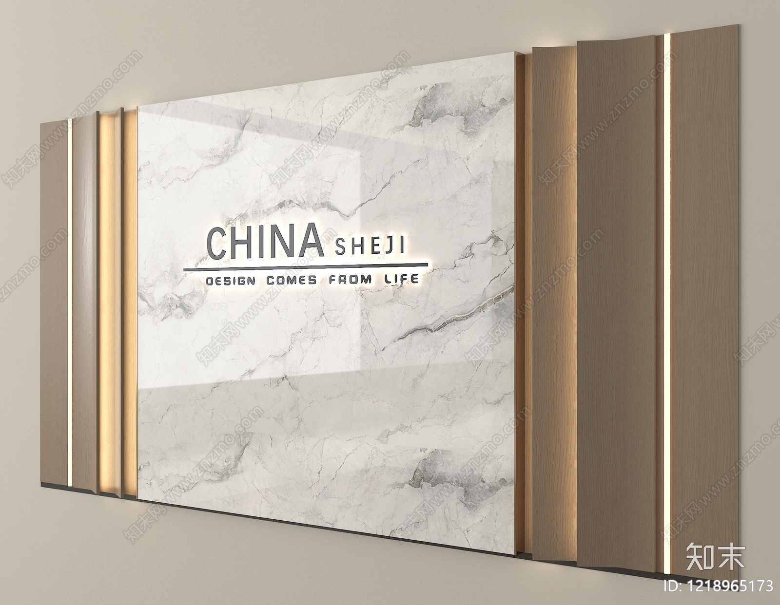 极简沙发背景墙3D模型下载【ID:1218965173】