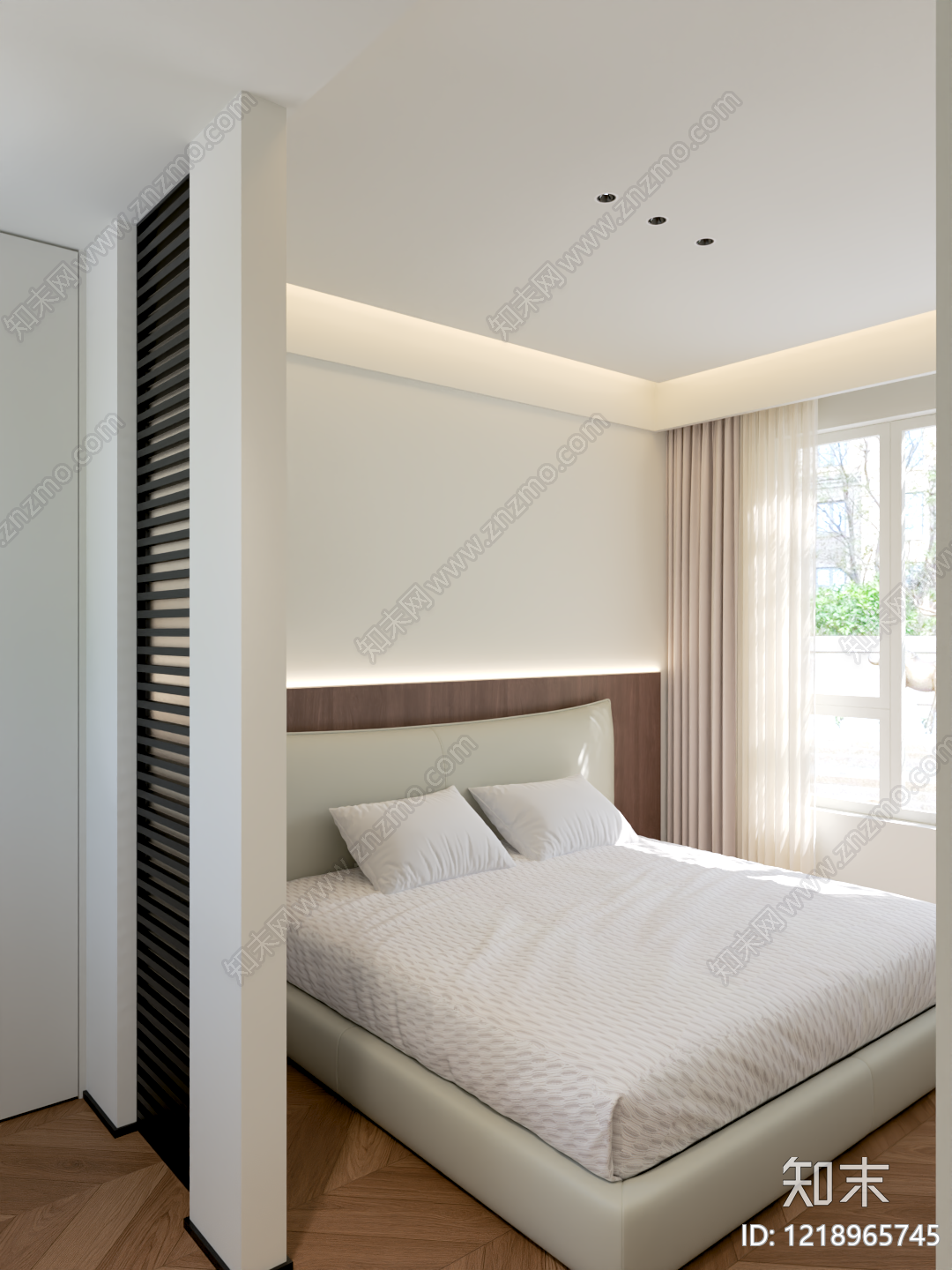 极简家居卧室3D模型下载【ID:1218965745】