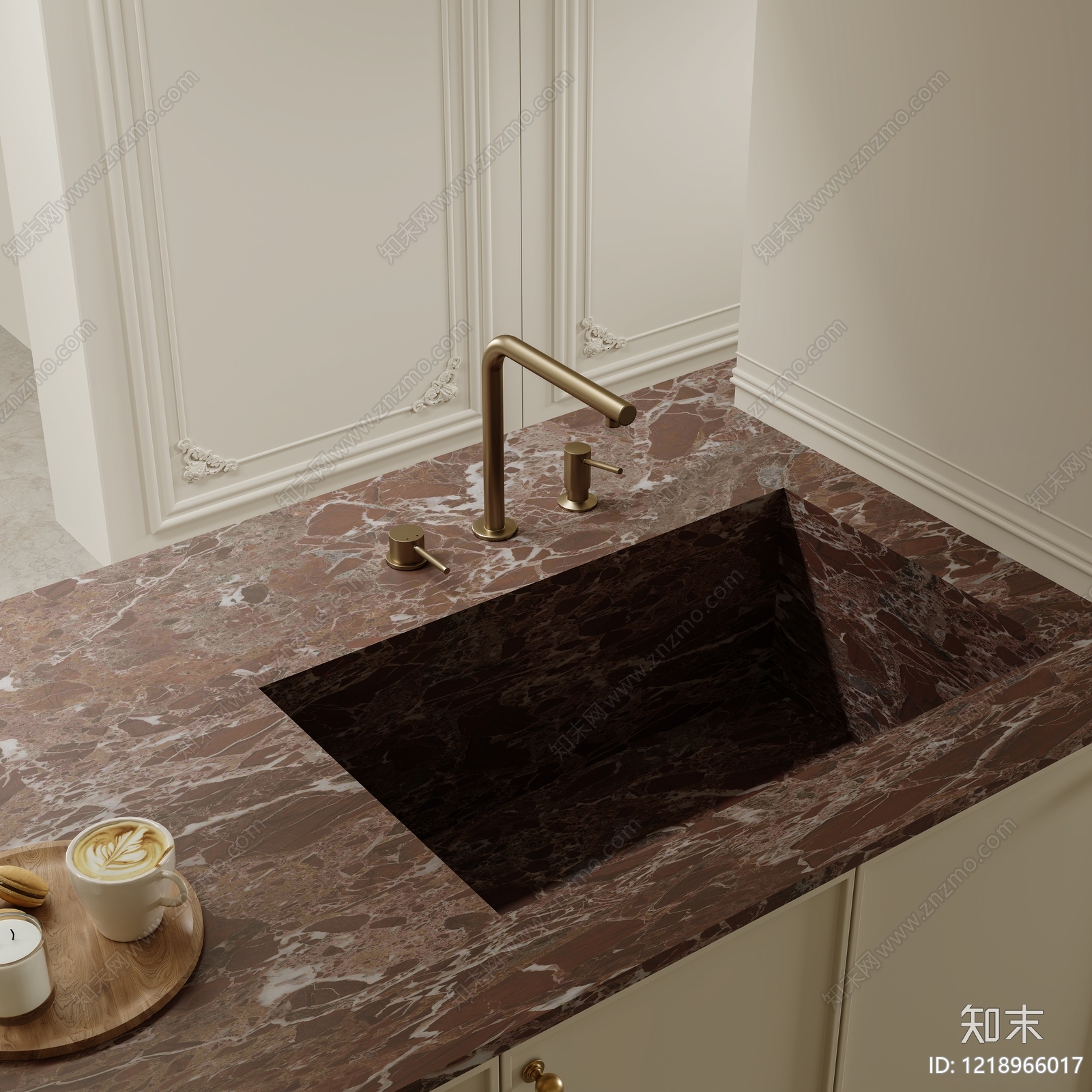 法式开放式厨房3D模型下载【ID:1218966017】