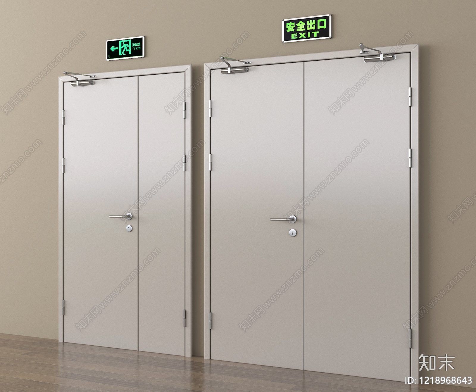 极简主义双开门3D模型下载【ID:1218968643】