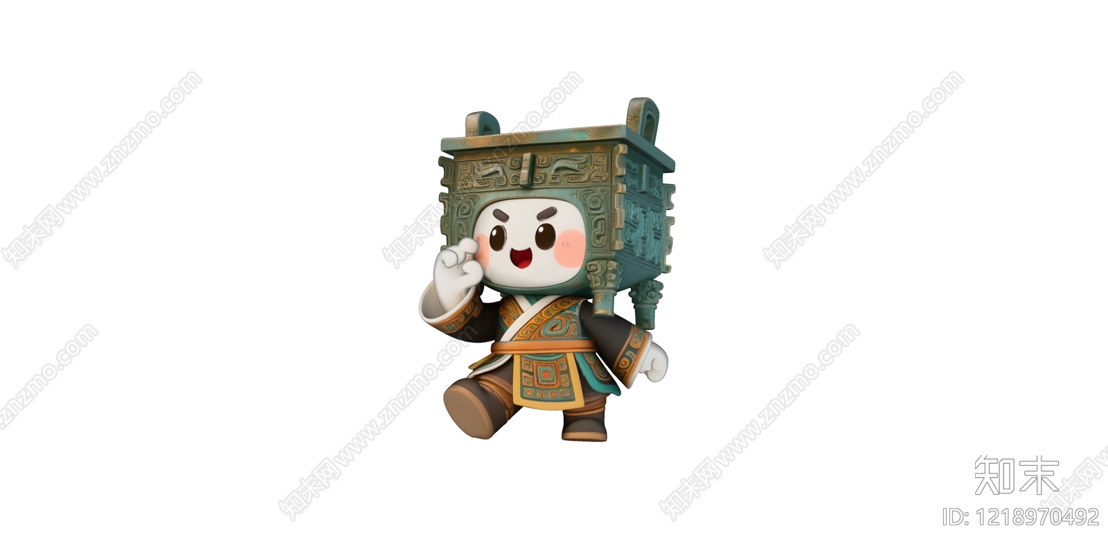 新中式虚拟人物SU模型下载【ID:1218970492】