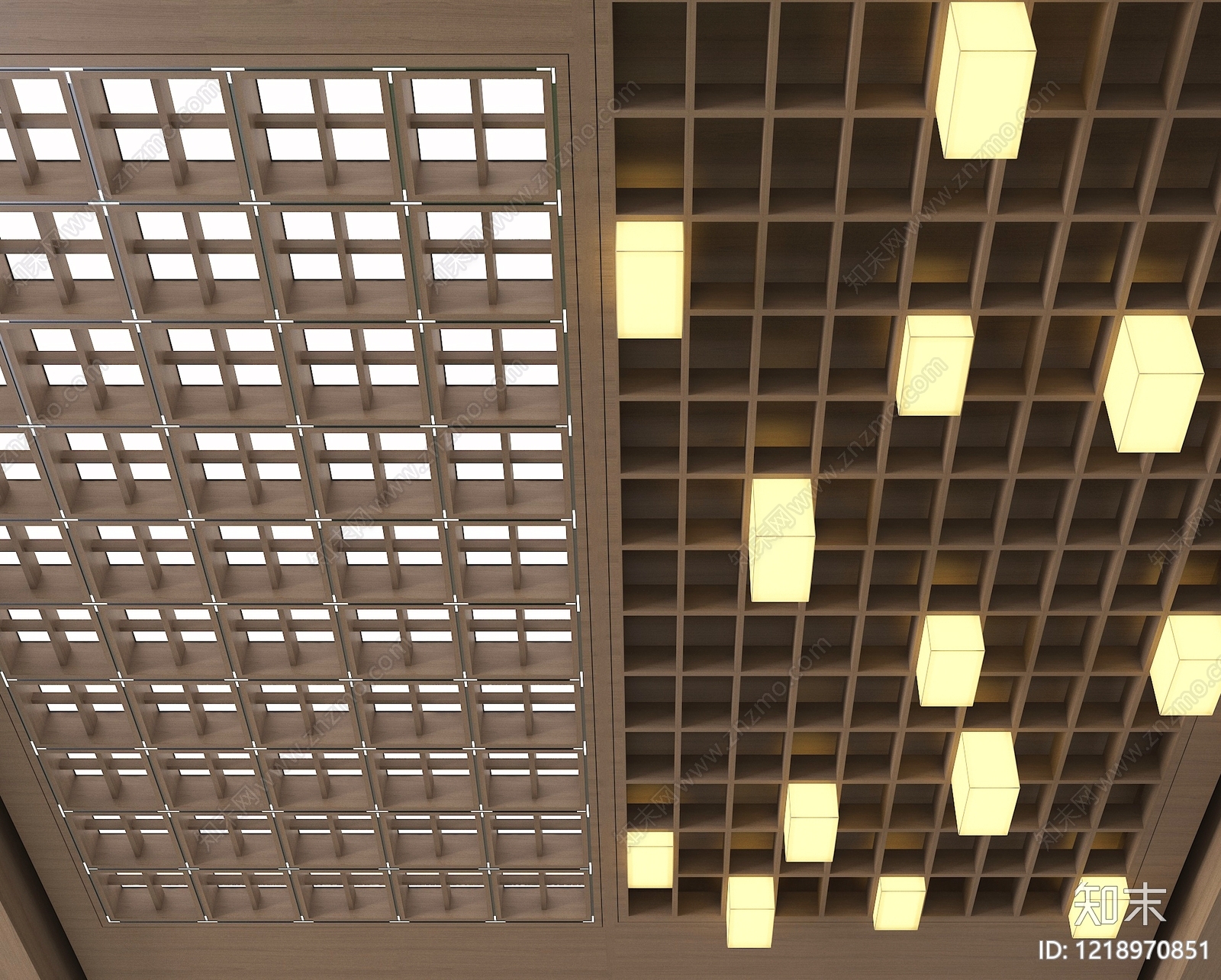 禅意吊顶3D模型下载【ID:1218970851】