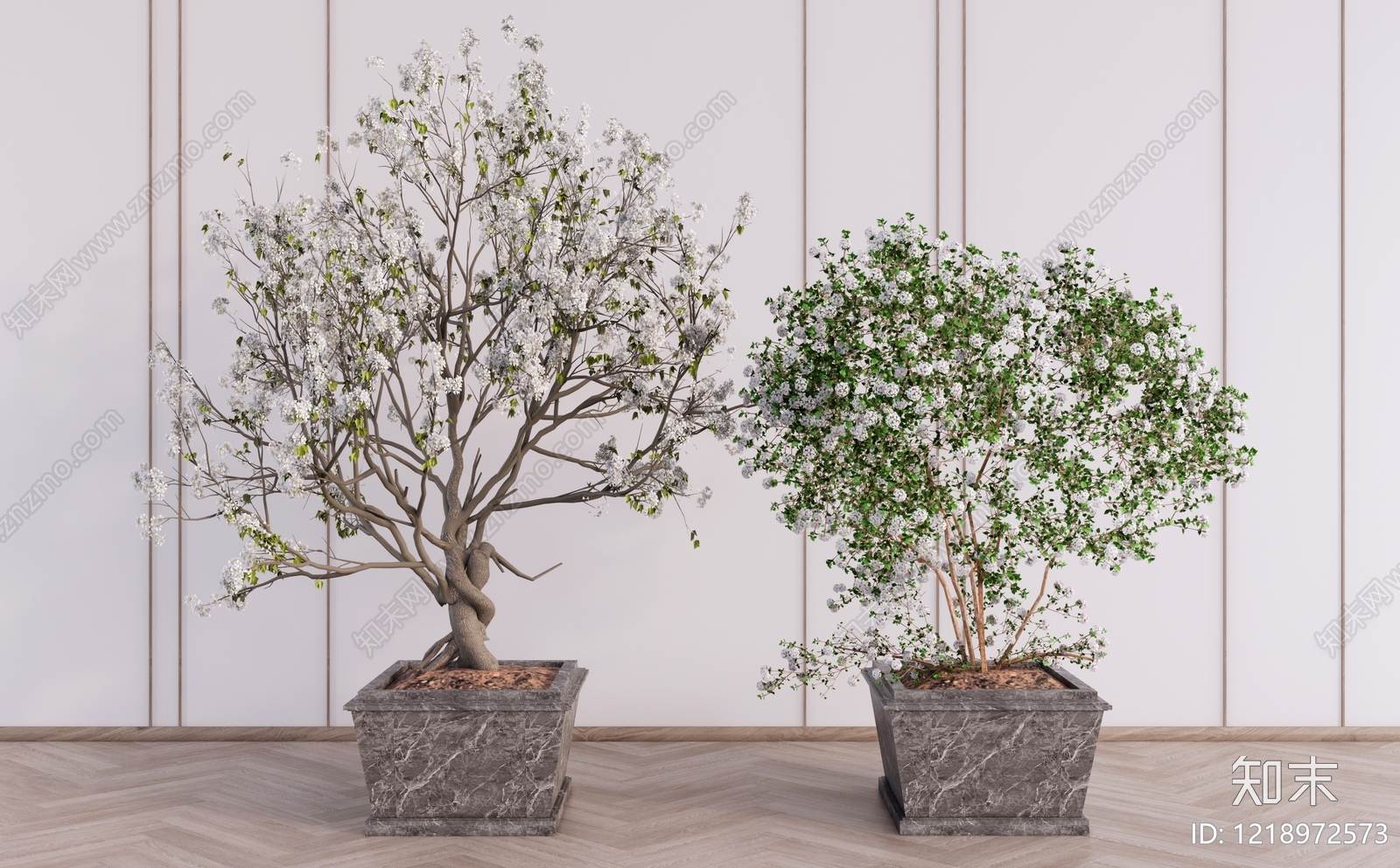 现代简约盆栽SU模型下载【ID:1218972573】
