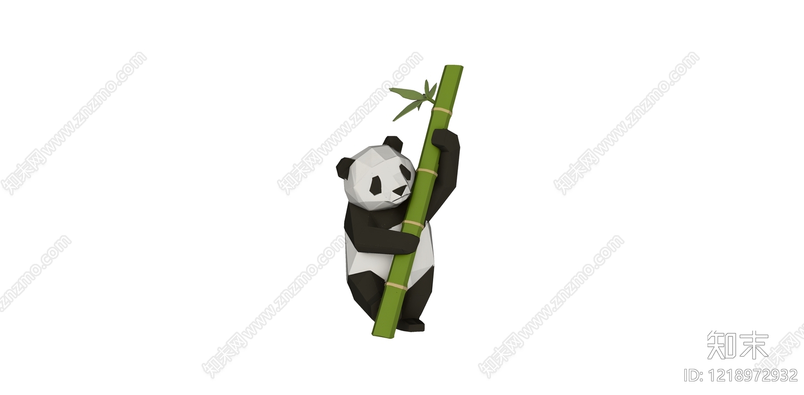 低多边形风格雕塑SU模型下载【ID:1218972932】