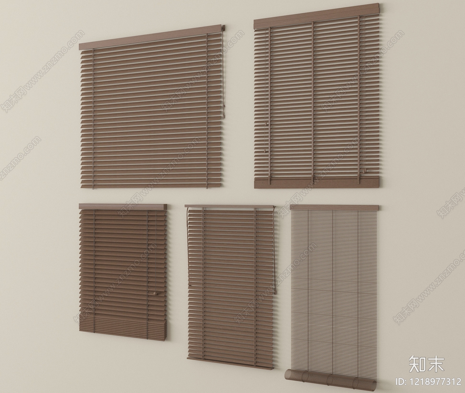 极简百叶帘3D模型下载【ID:1218977312】