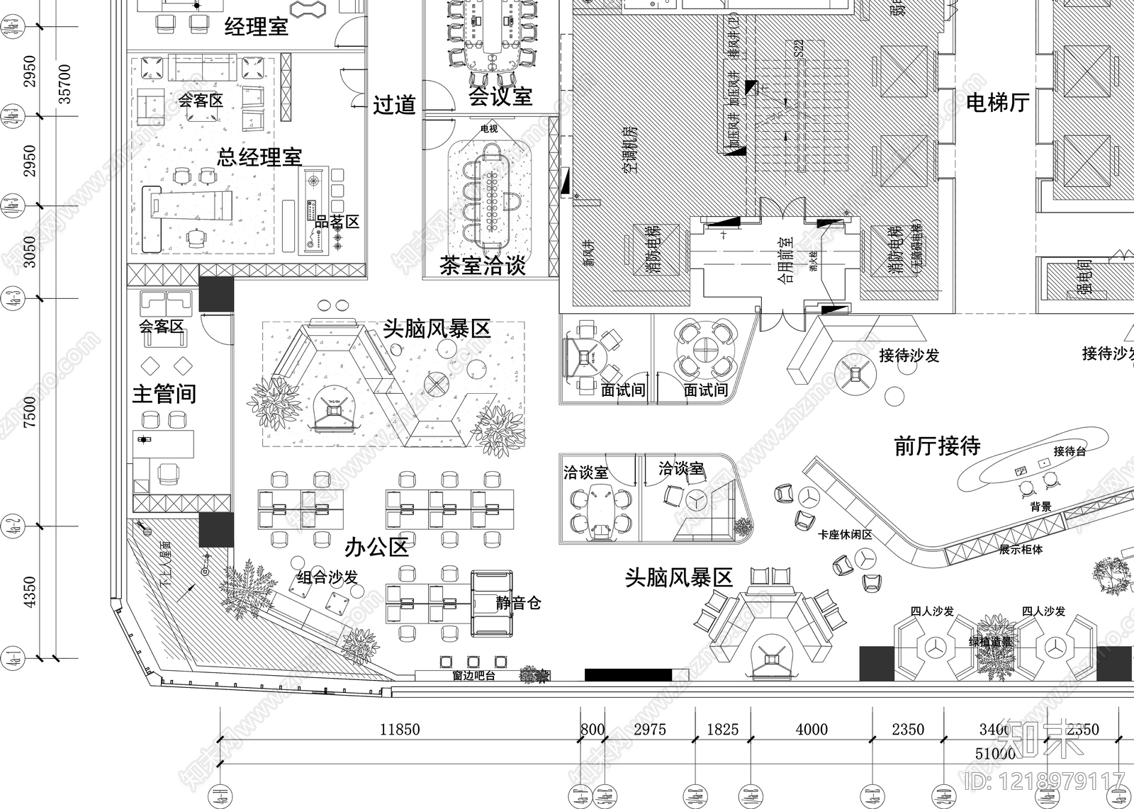 整体办公空间cad施工图下载【ID:1218979117】