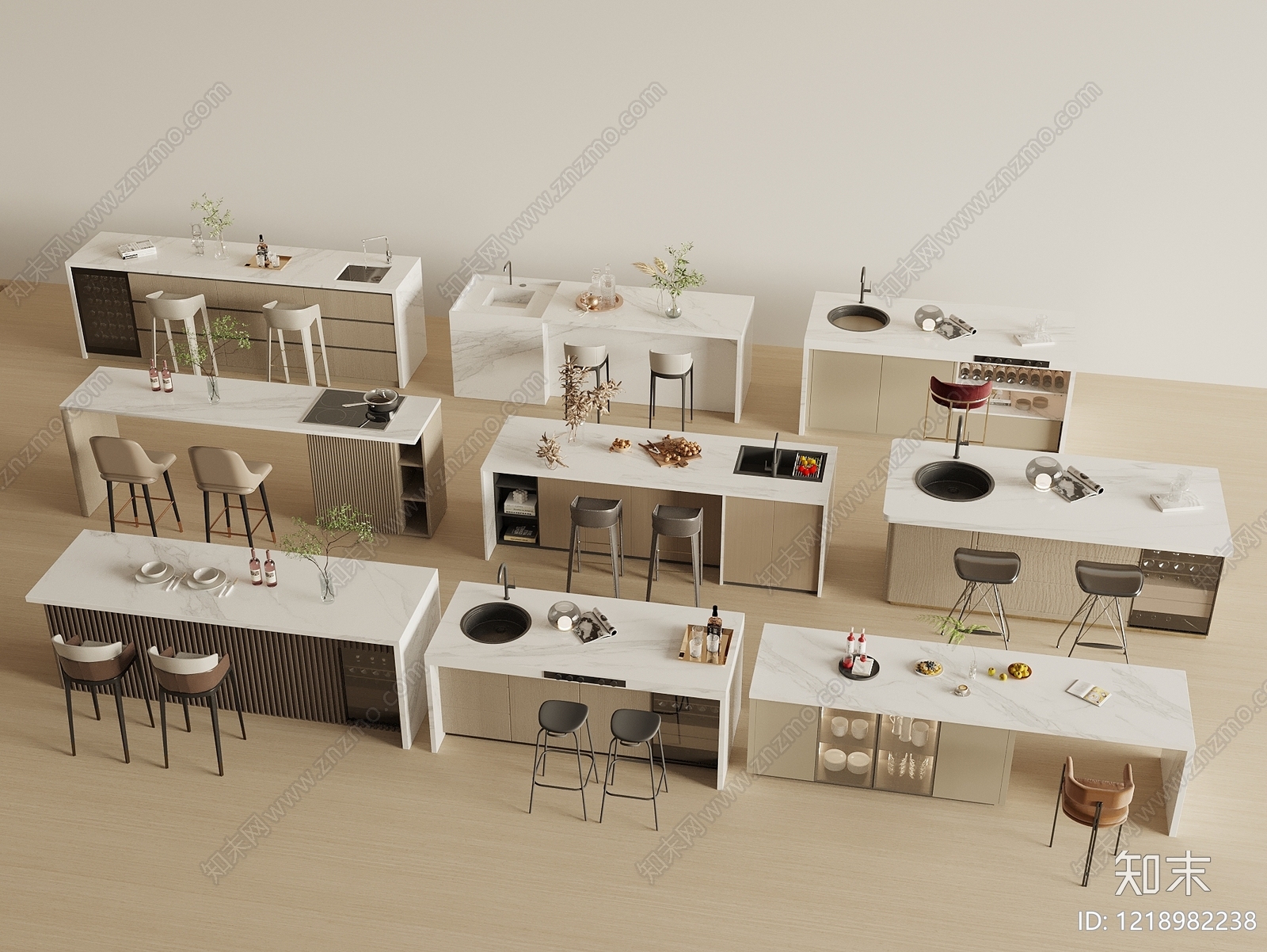 极简吧台3D模型下载【ID:1218982238】