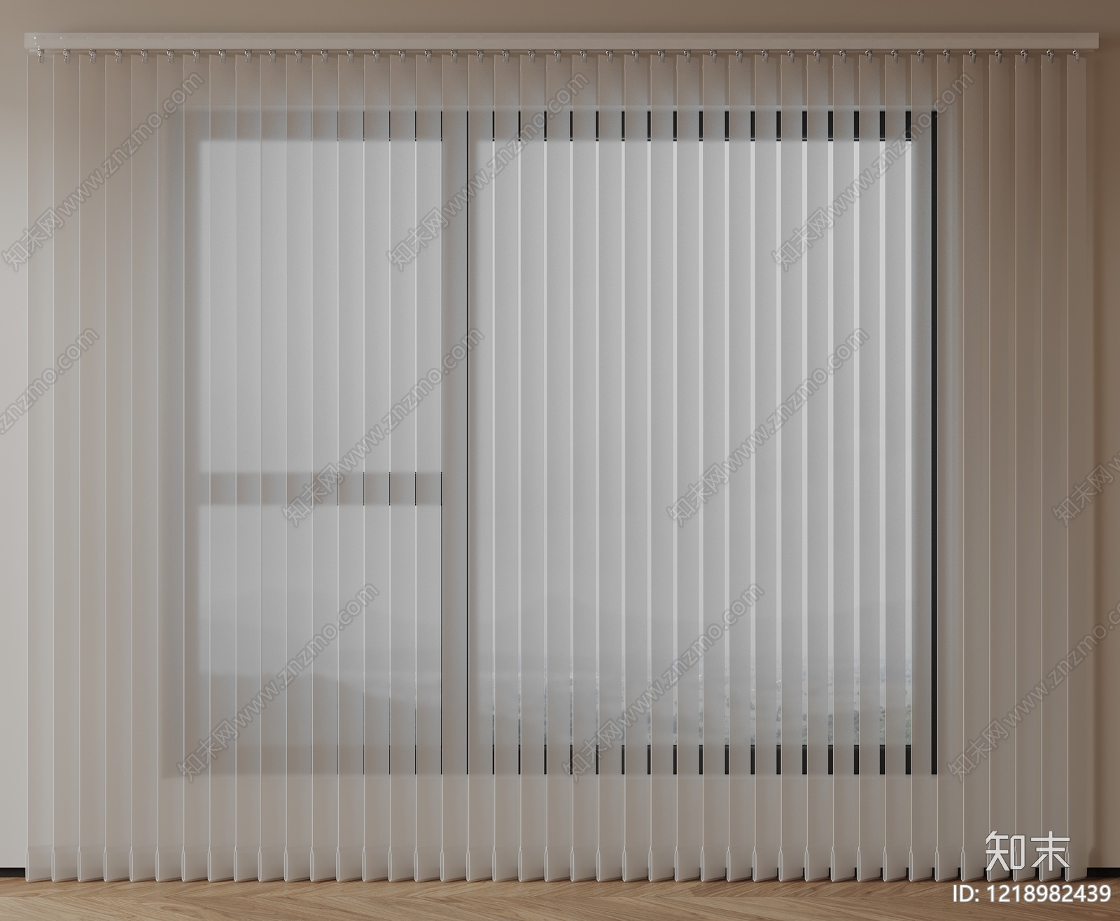 极简百叶帘3D模型下载【ID:1218982439】