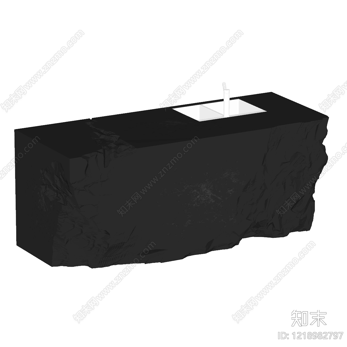 现代中岛台SU模型下载【ID:1218982797】