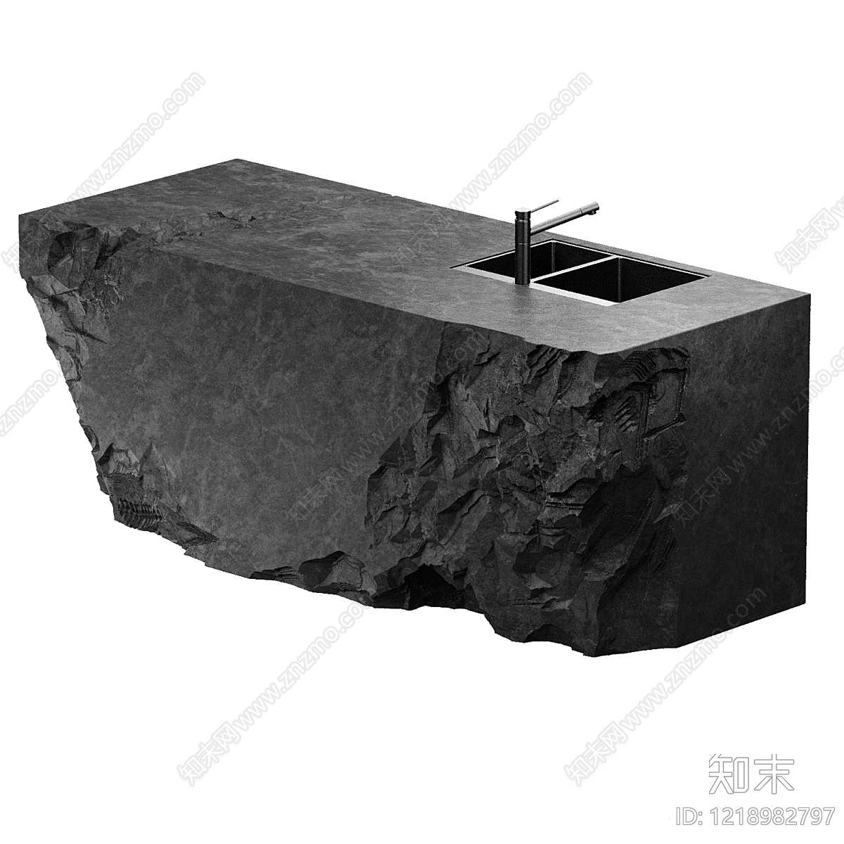 现代中岛台SU模型下载【ID:1218982797】