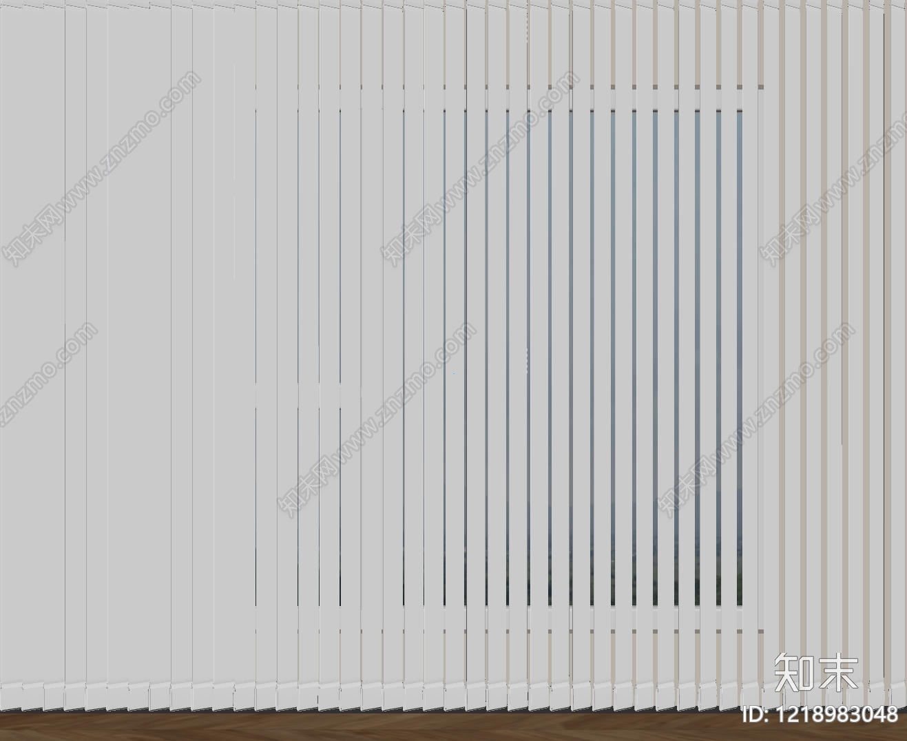 极简窗帘SU模型下载【ID:1218983048】